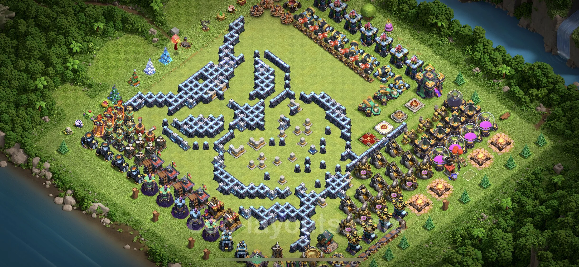 Top Troll Funny Base TH14 with Link - Funny Art Plan - Clash of Clans - (#15) — Розваги TH14