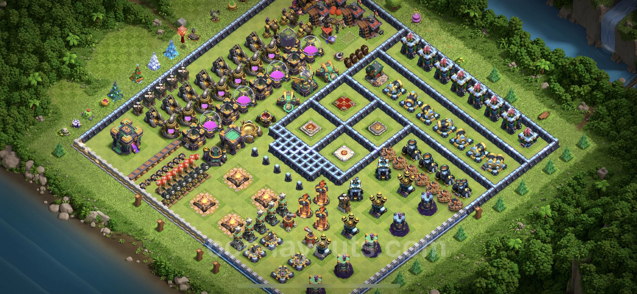 Top Troll Funny Base TH14 with Link - Funny Art Plan - Clash of Clans - (#17) — Fun TH14