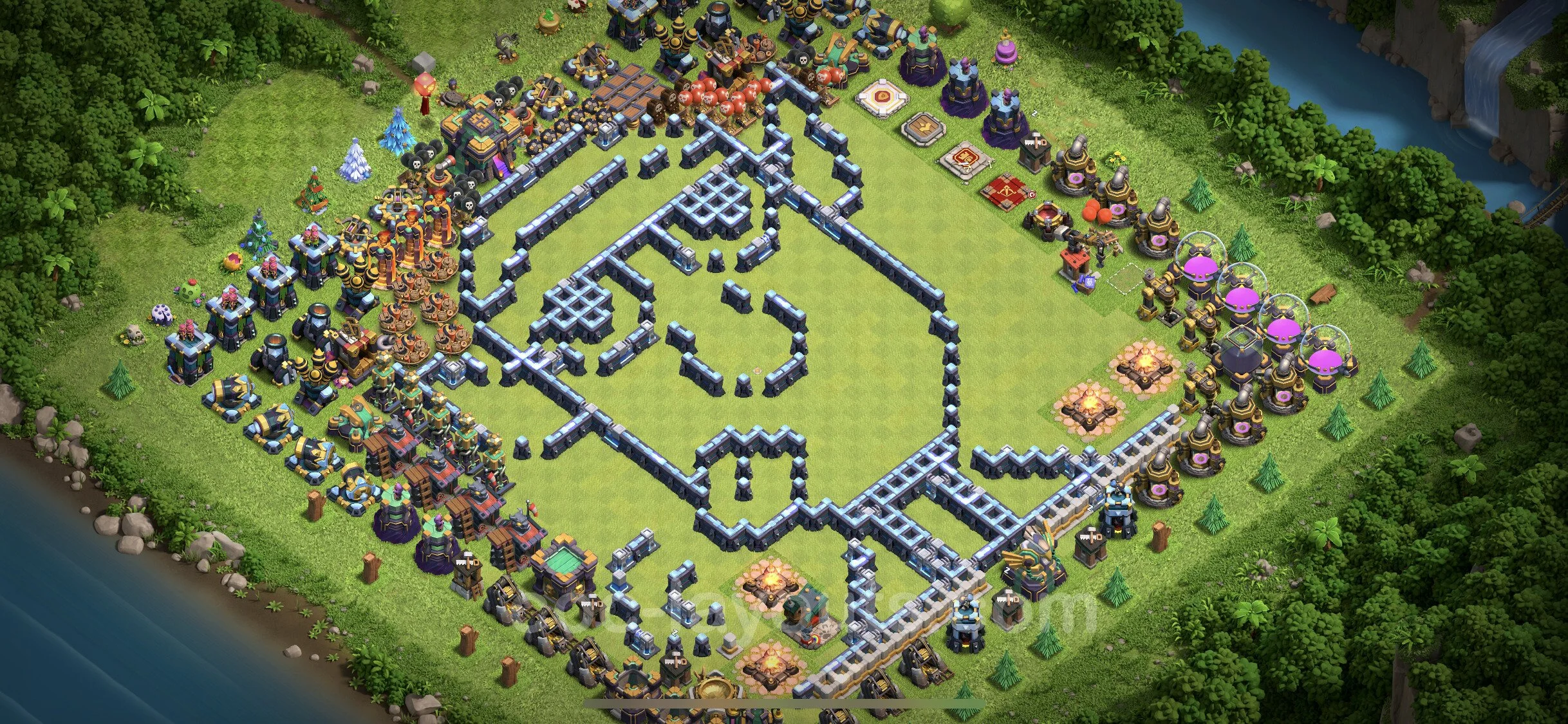 Top Troll Funny Base TH14 with Link - Funny Art Plan - Clash of Clans - (#18) — 趣味 TH14