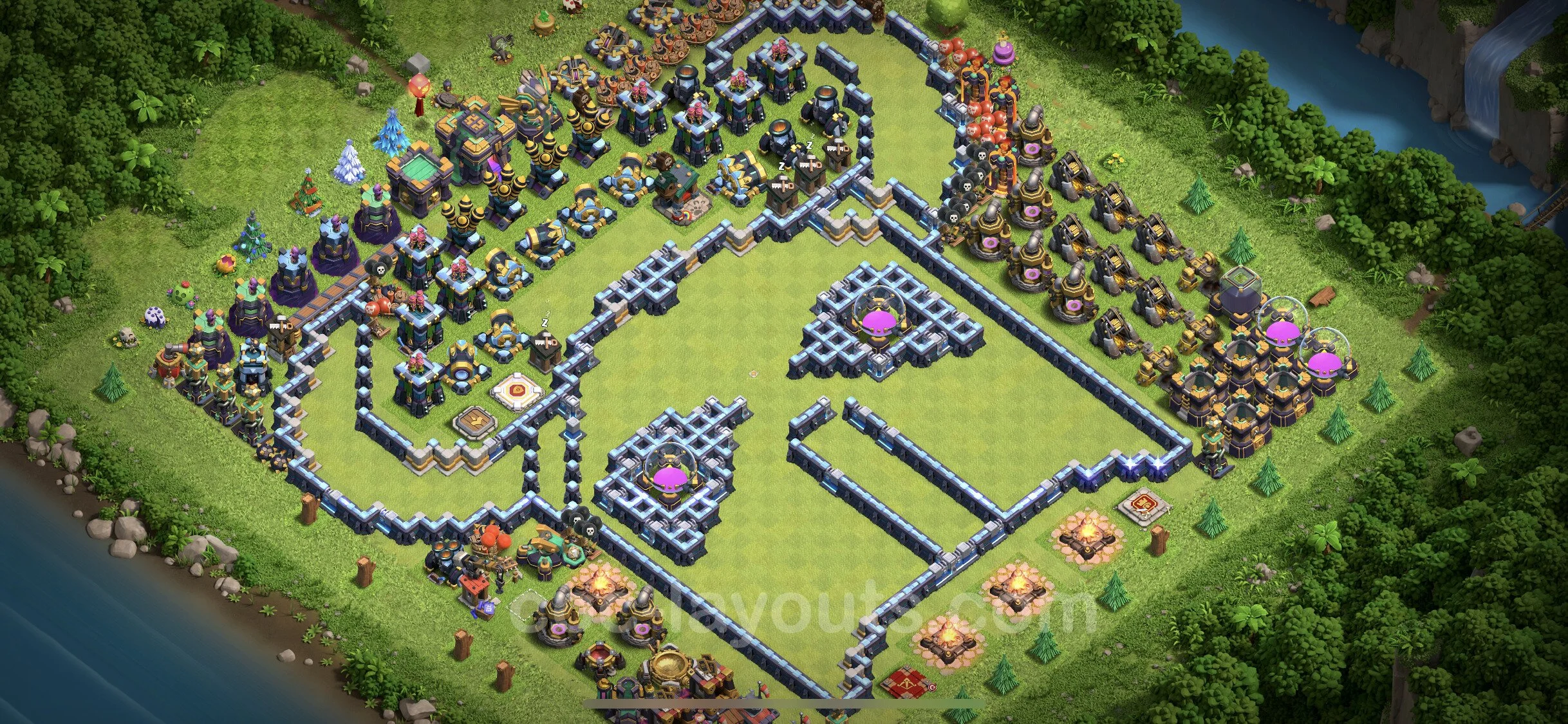 Top Troll Funny Base TH14 with Link - Funny Art Plan - Clash of Clans - (#21) — Plezier TH14