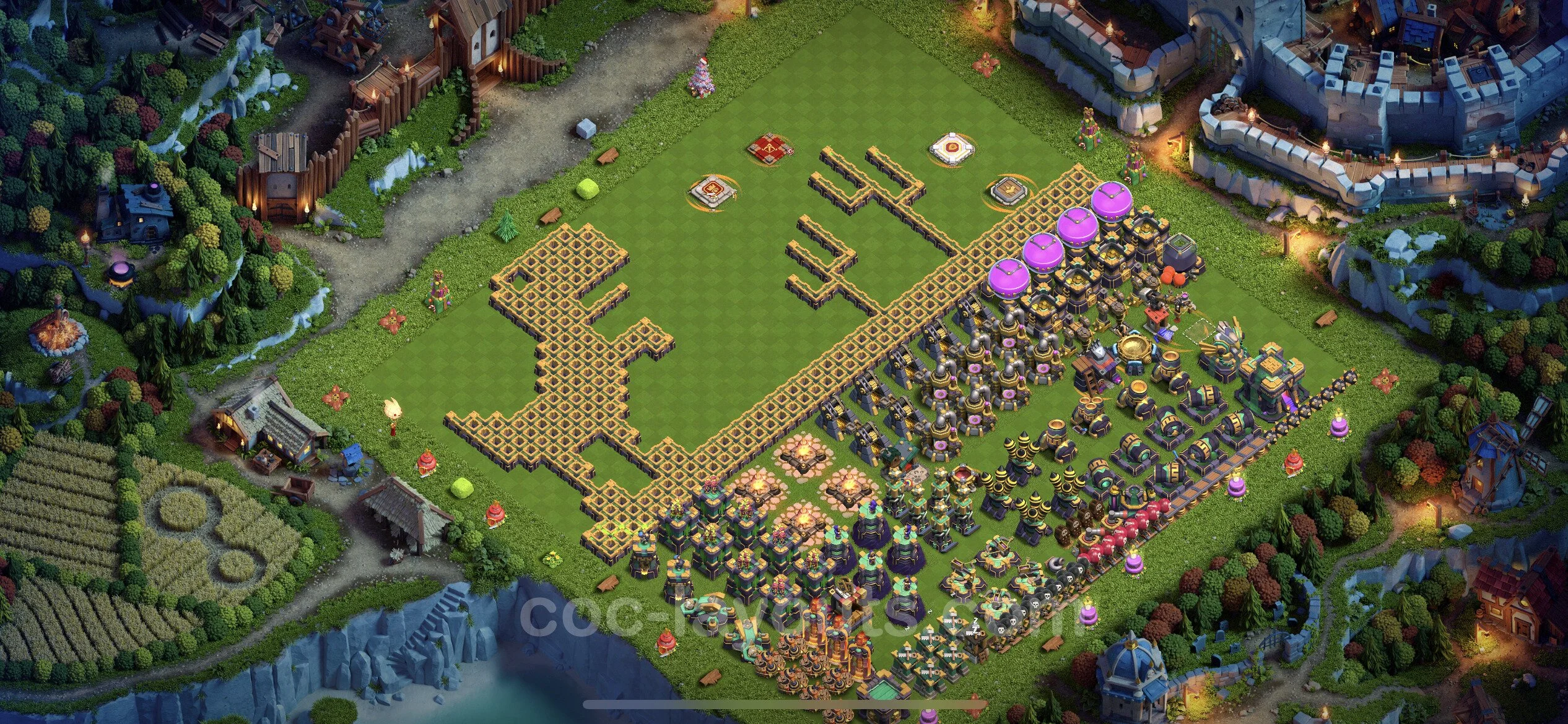 Top Troll Funny Base TH14 with Link - Funny Art Plan - Clash of Clans - (#25) — Fun TH14
