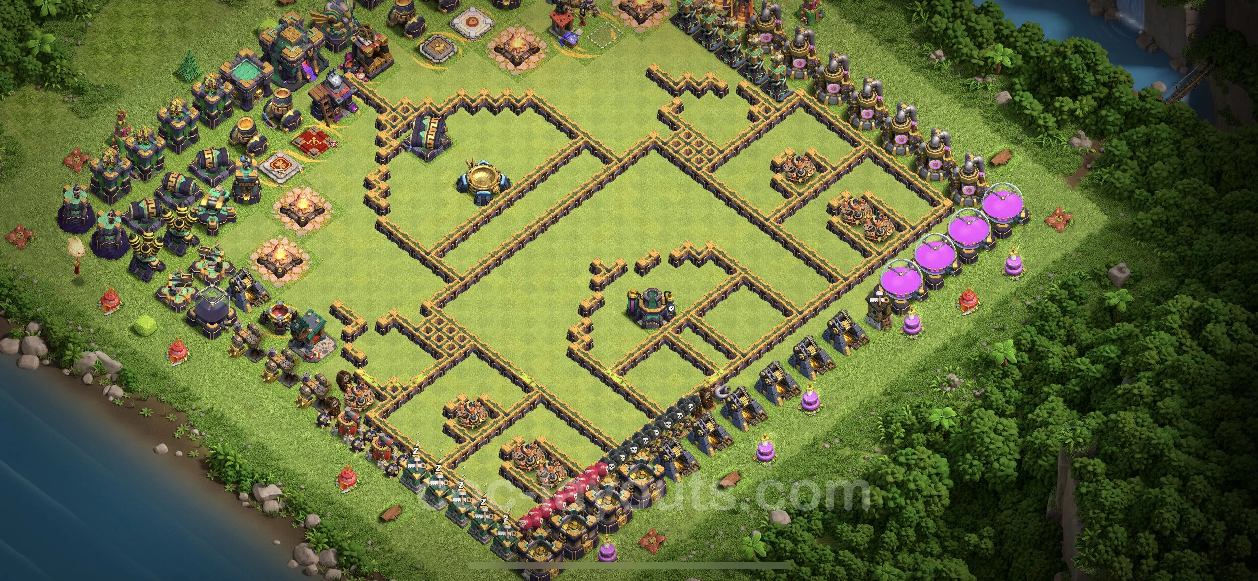 Top Troll Funny Base TH14 with Link - Funny Art Plan - Clash of Clans - (#32) — Zabawa TH14