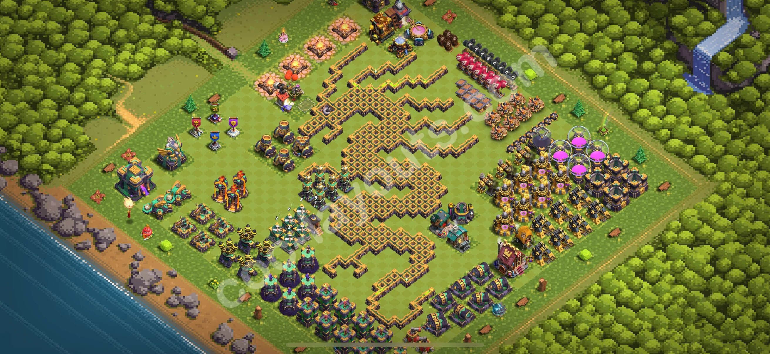 Top Troll Funny Base TH14 with Link - Funny Art Plan 2026 - Clash of Clans - (#39) — Fun TH14