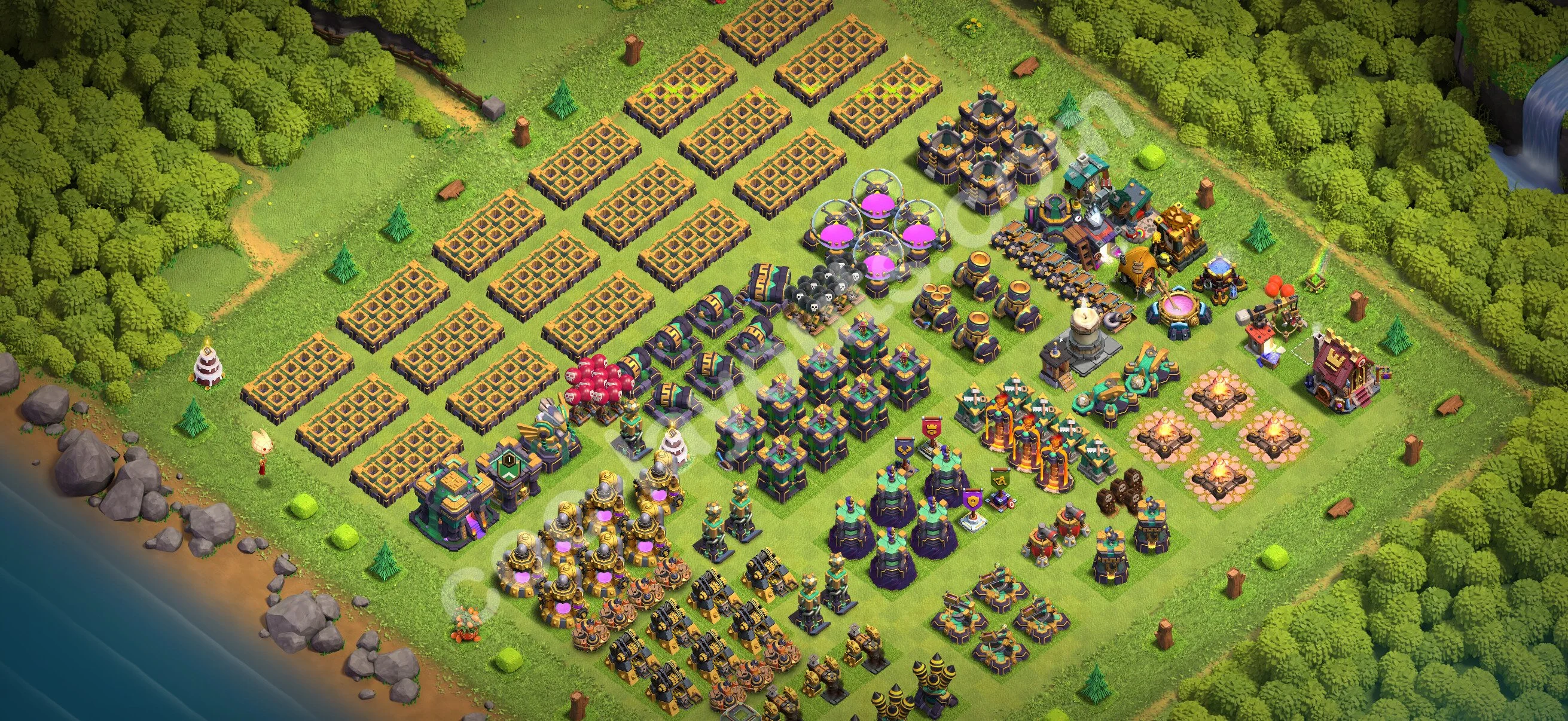 Top Troll Funny Base TH14 with Link - Funny Art Plan 2026 - Clash of Clans - (#44) — Spaß TH14