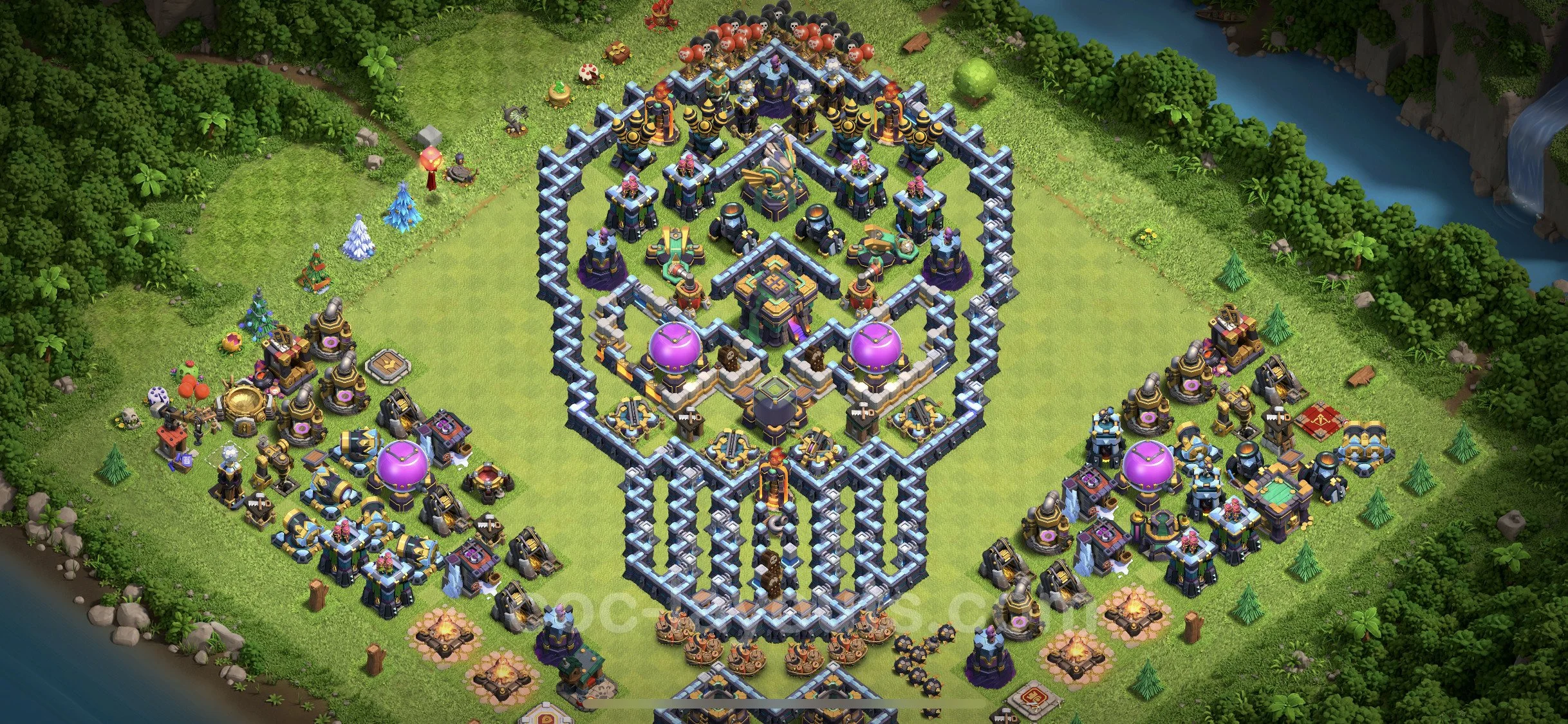 Top Troll Funny Base TH14 with Link - Funny Art Plan - Clash of Clans - (#9)