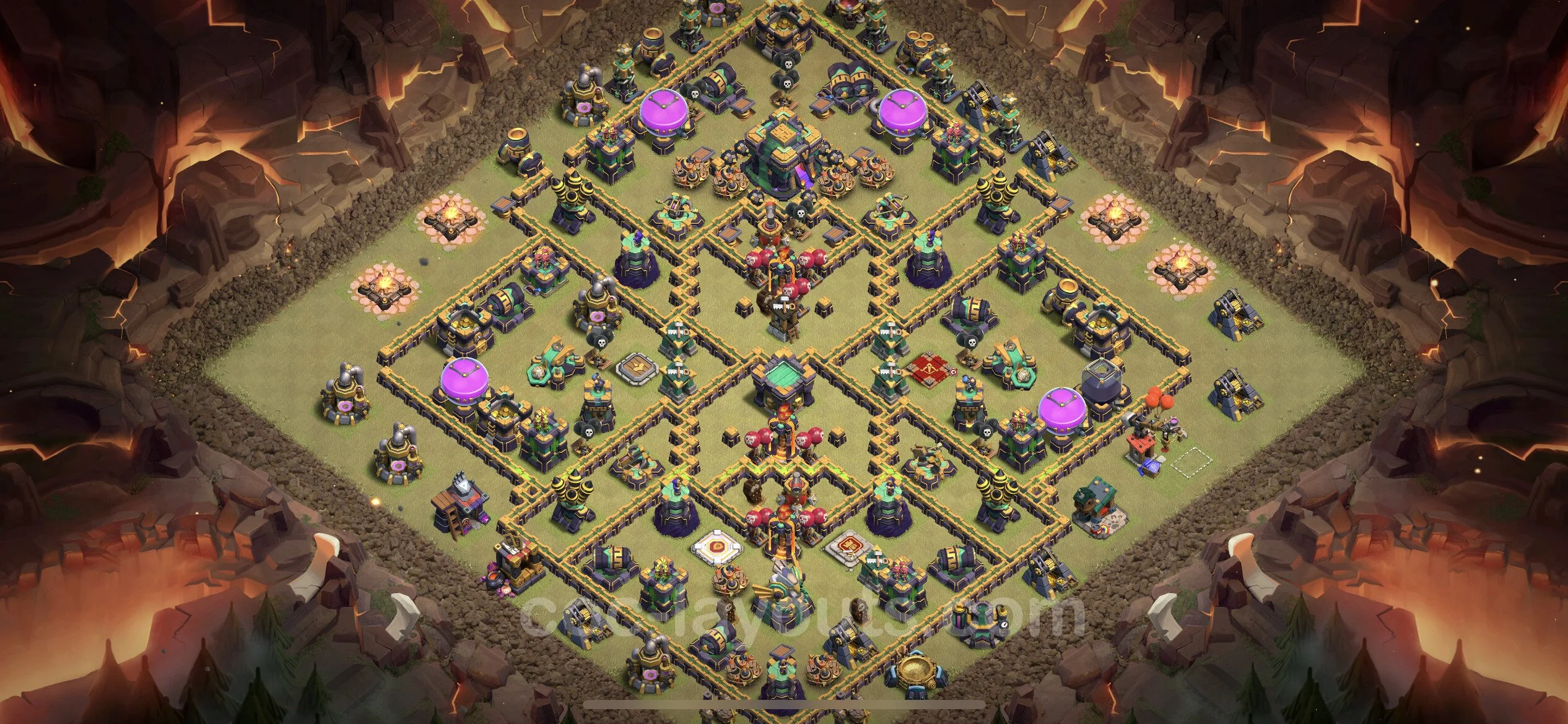 Top War Base TH14 with Link, Anti Everything, Hybrid - CWL Defence Plan - Clash of Clans - (#100) — War BH14