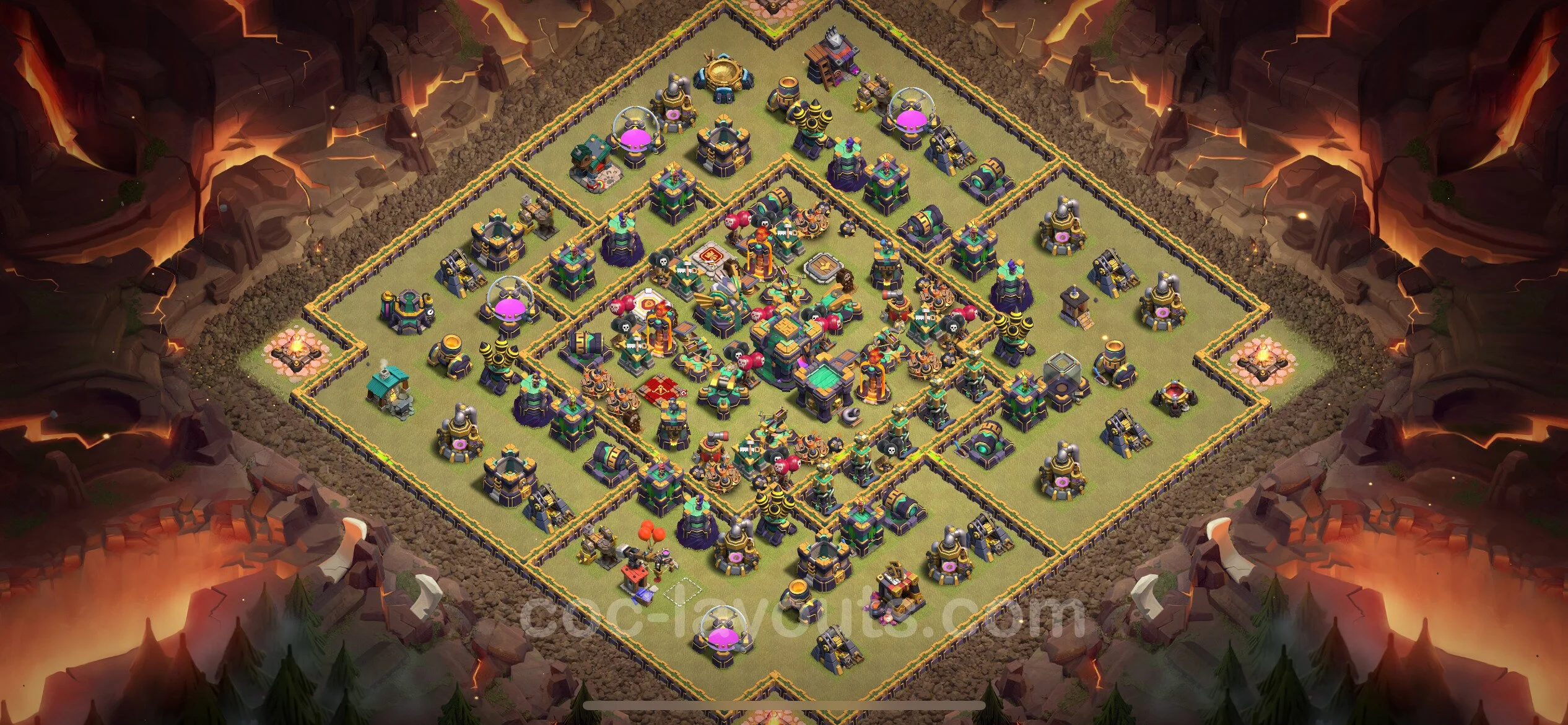 Top War Base TH14 with Link, Anti Everything, Hybrid - CWL Defence Plan - Clash of Clans - (#104) — Война BH14