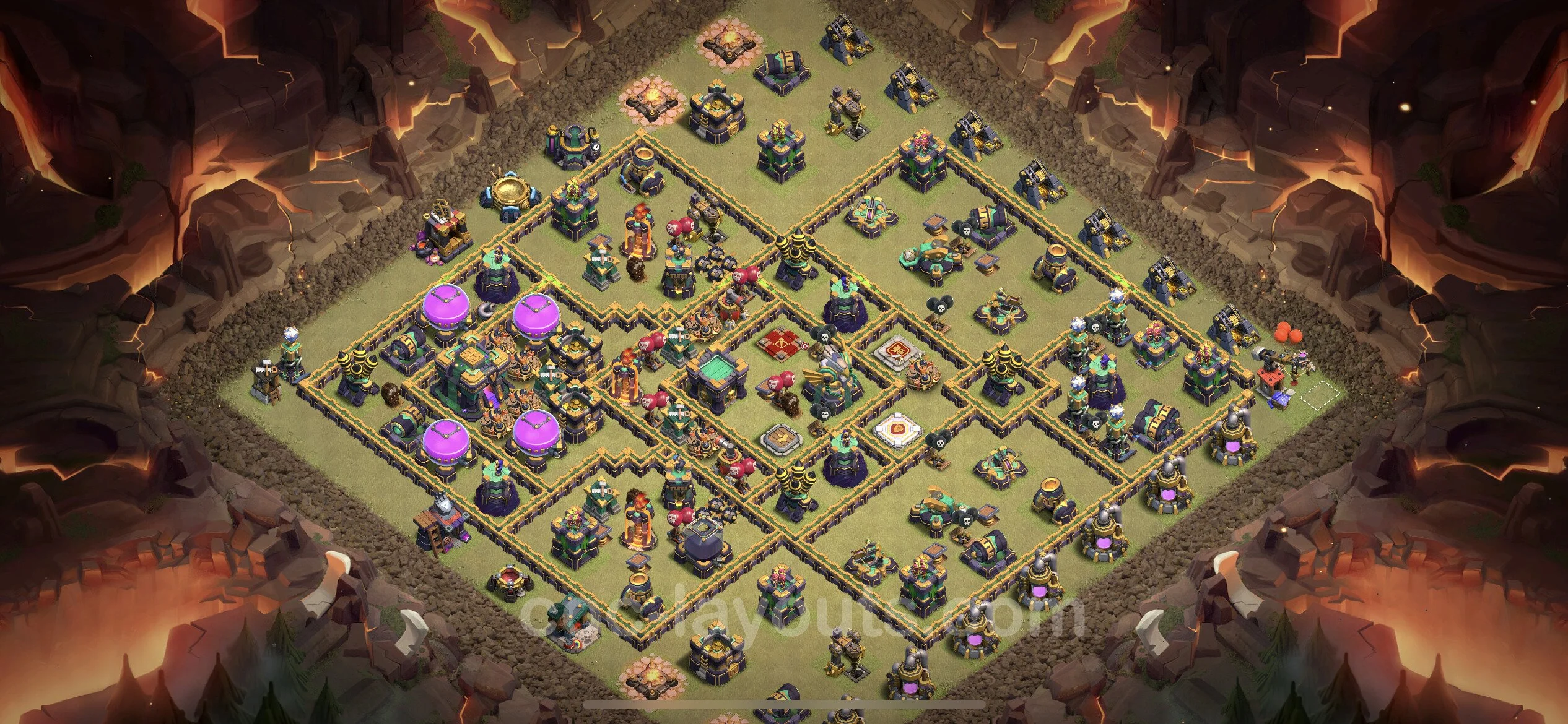 Top War Base TH14 with Link, Anti Everything - CWL Defence Plan - Clash of Clans - (#123) — Krieg BH14