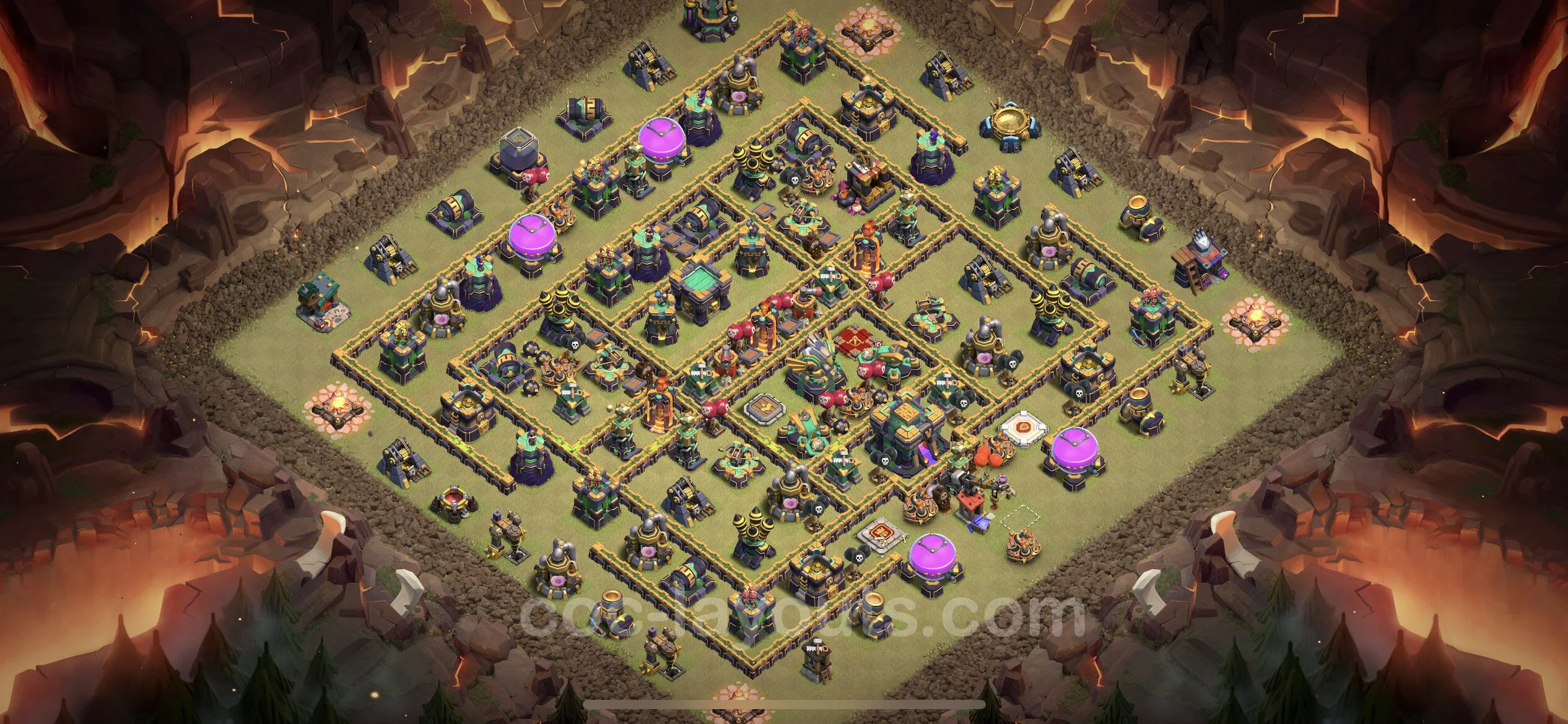 Top War Base TH14 with Link - Max Levels CWL Plan - Clash of Clans - (#131) — Krieg BH14