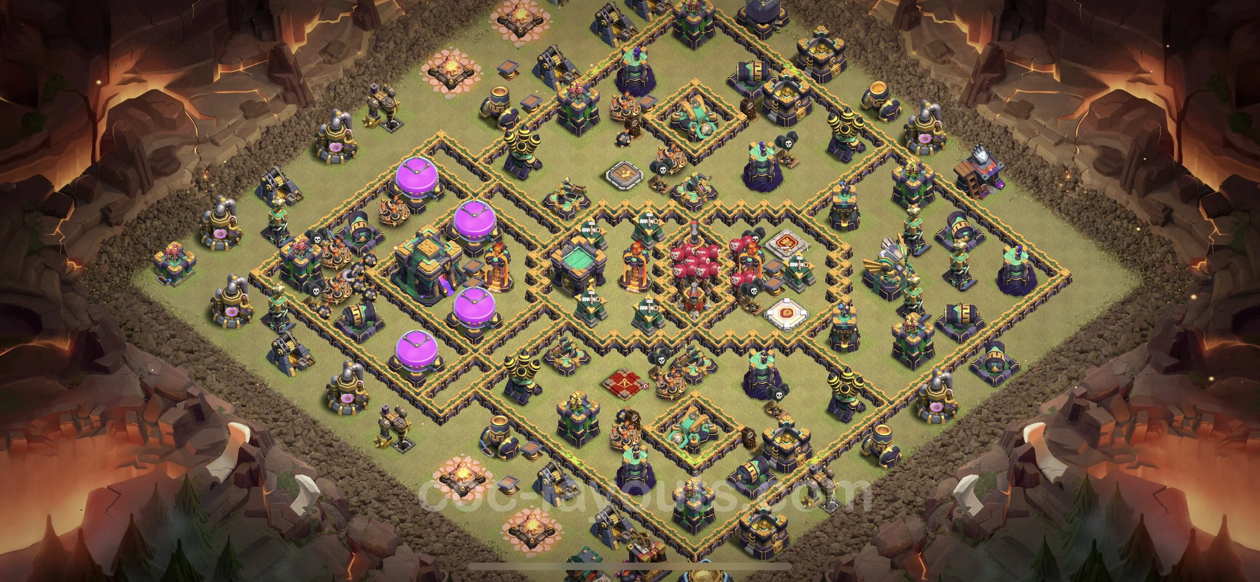 Top War Base TH14 with Link, Anti Everything - CWL Defence Plan - Clash of Clans - (#134) — Война BH14