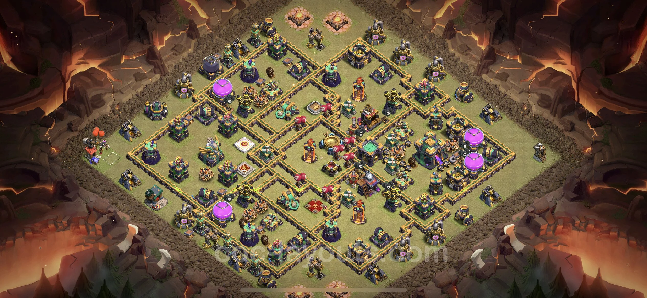 Top War Base TH14 with Link, Hybrid - CWL Defence Plan - Clash of Clans - (#136) — Wojna BH14