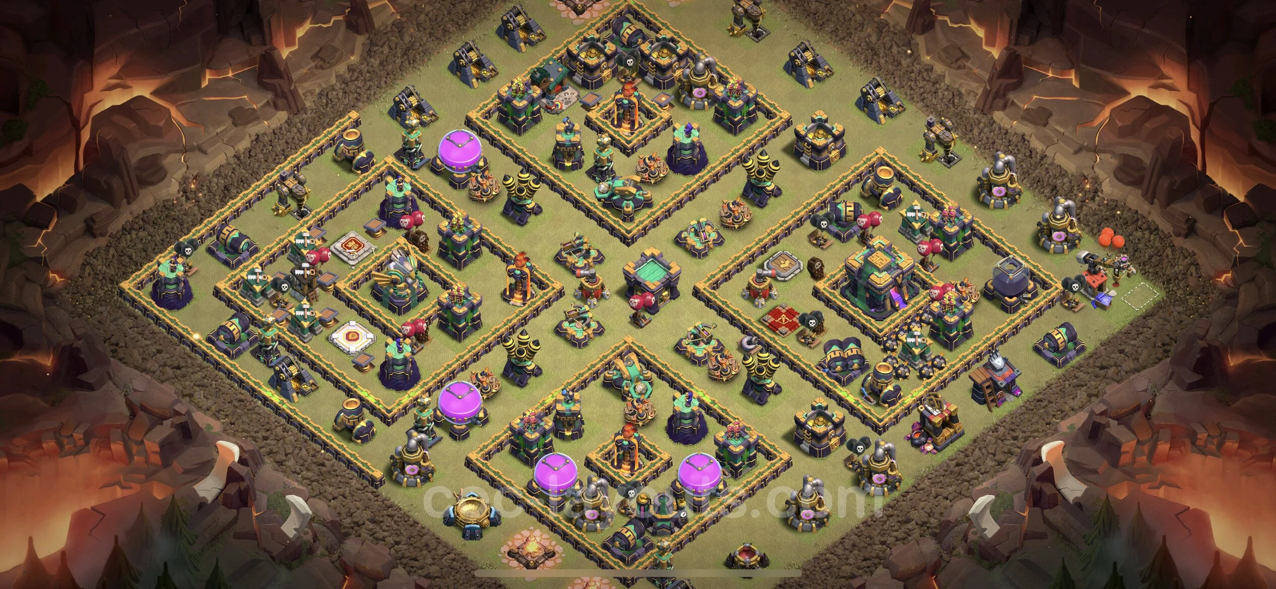 Top War Base TH14 with Link, Anti Everything, Hybrid - CWL Defence Plan - Clash of Clans - (#137) — 战争 BH14