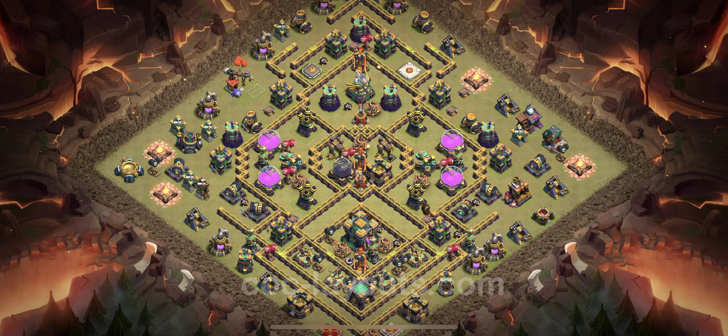 Top War Base TH14 with Link, Anti Everything - CWL Defence Plan - Clash of Clans - (#141) — Oorlog BH14