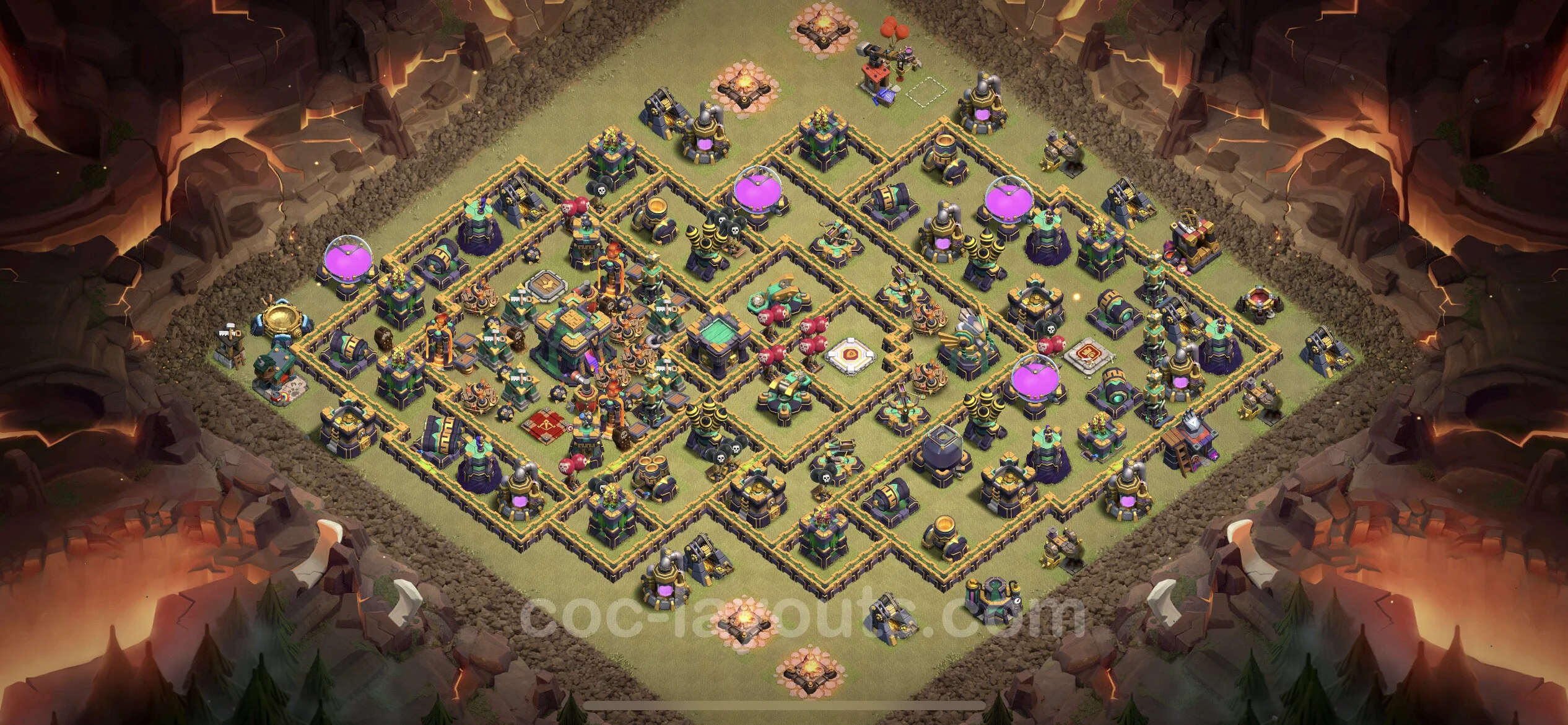 Top War Base TH14 with Link - Anti 2 Stars CWL Plan - Clash of Clans - (#142) — Savaş BH14