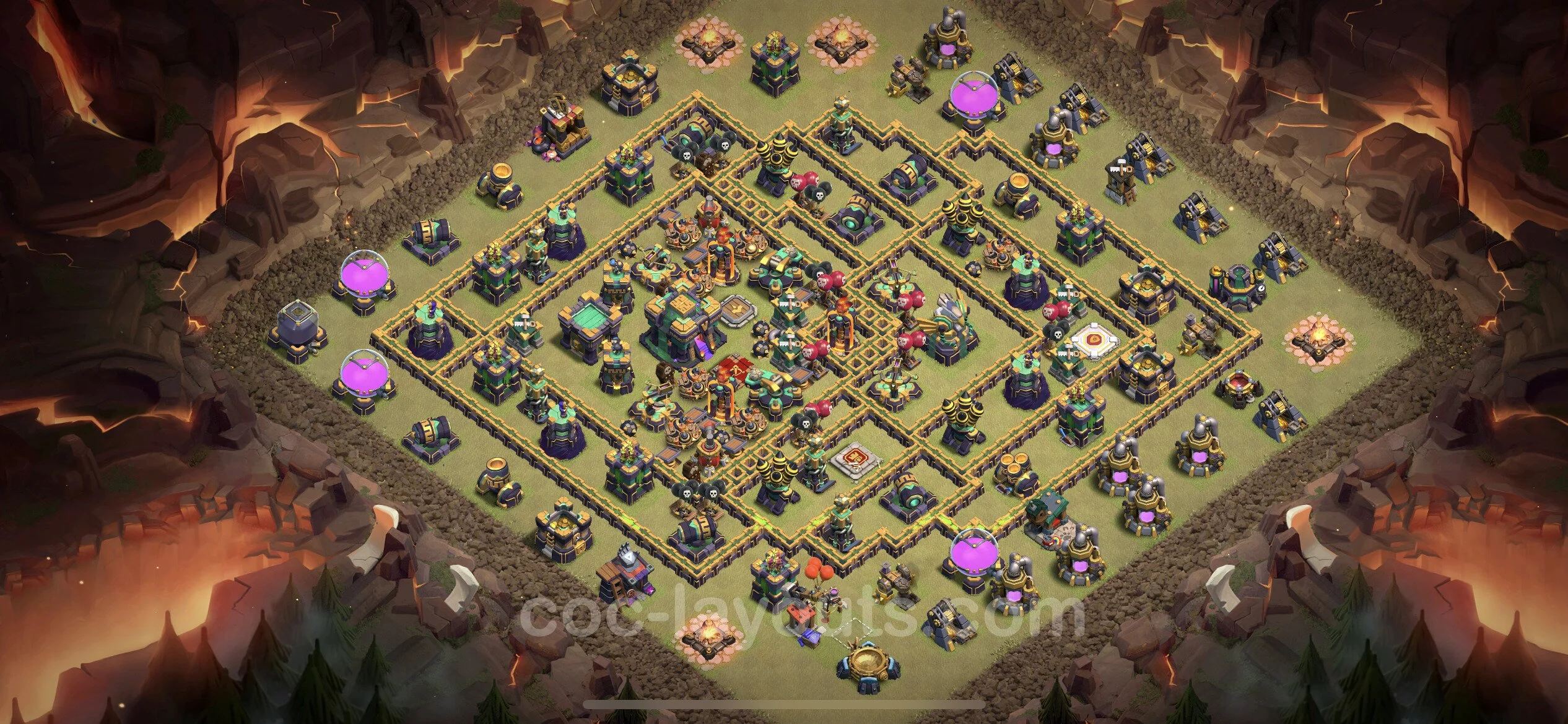 Top War Base TH14 with Link - Anti 2 Stars CWL Plan - Clash of Clans - (#144) — Krieg BH14