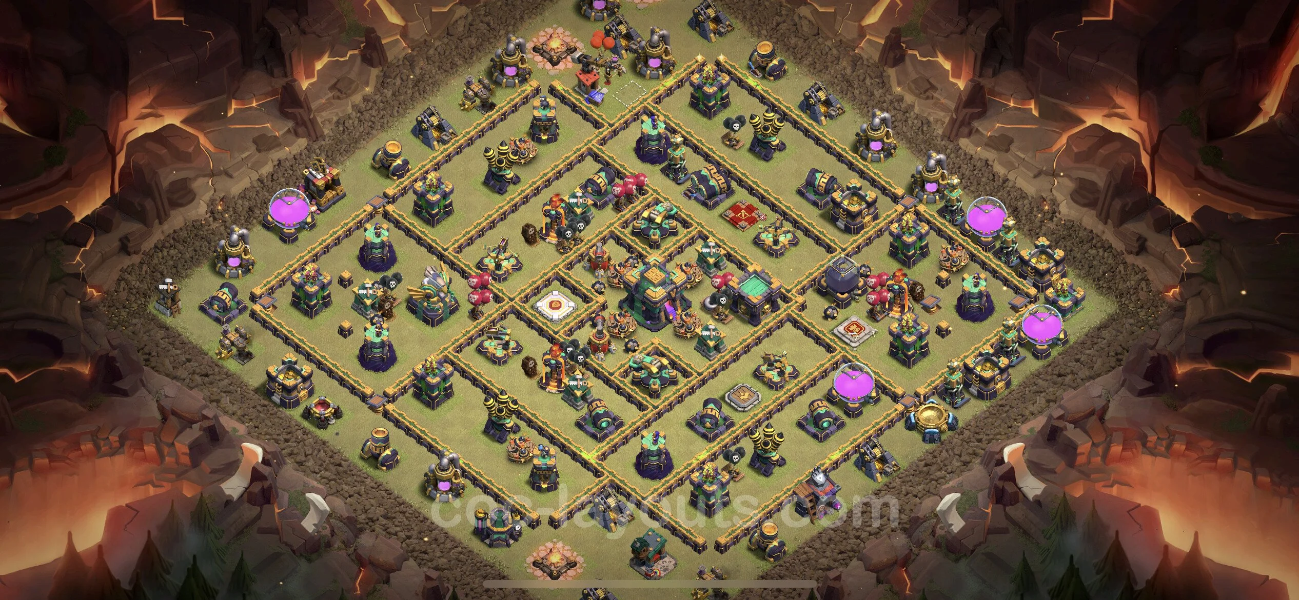 Top War Base TH14 with Link, Anti Everything - Anti 3 Stars CWL Plan - Clash of Clans - (#147) — Oorlog BH14