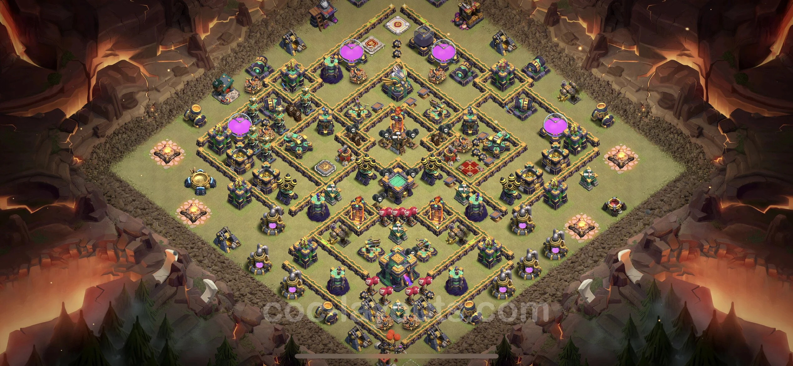 Top War Base TH14 with Link, Anti Air / Electro Dragon - CWL Defence Plan - Clash of Clans - (#150) — Krieg BH14