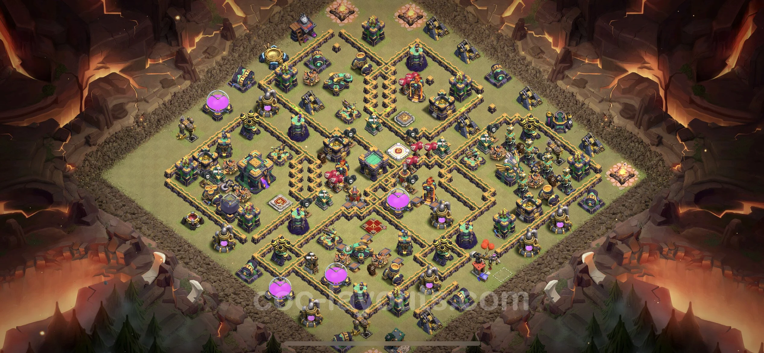 Top War Base TH14 with Link, Anti Everything - CWL Defence Plan - Clash of Clans - (#152) — Savaş BH14