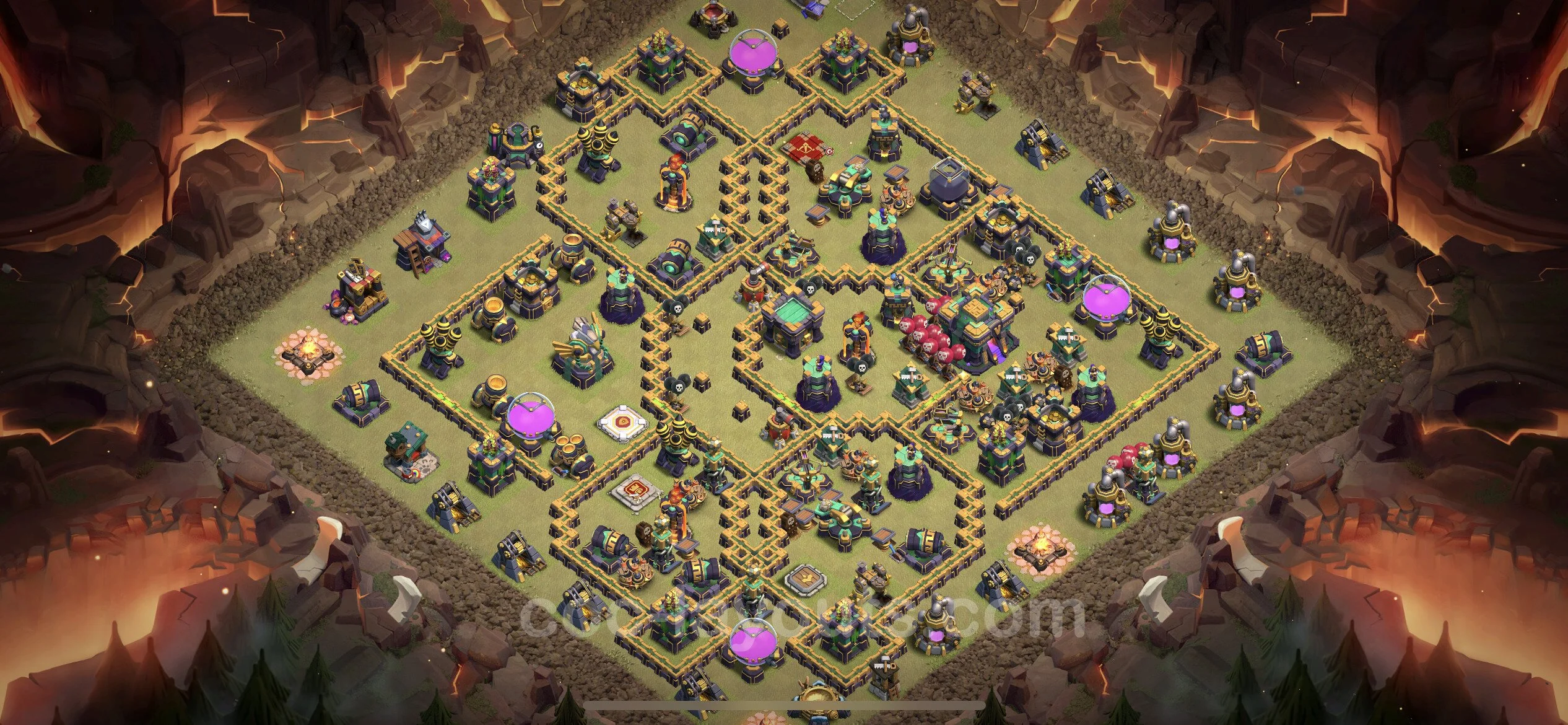 Top War Base TH14 with Link - CWL Defence Plan - Clash of Clans - (#153) — Guerre BH14