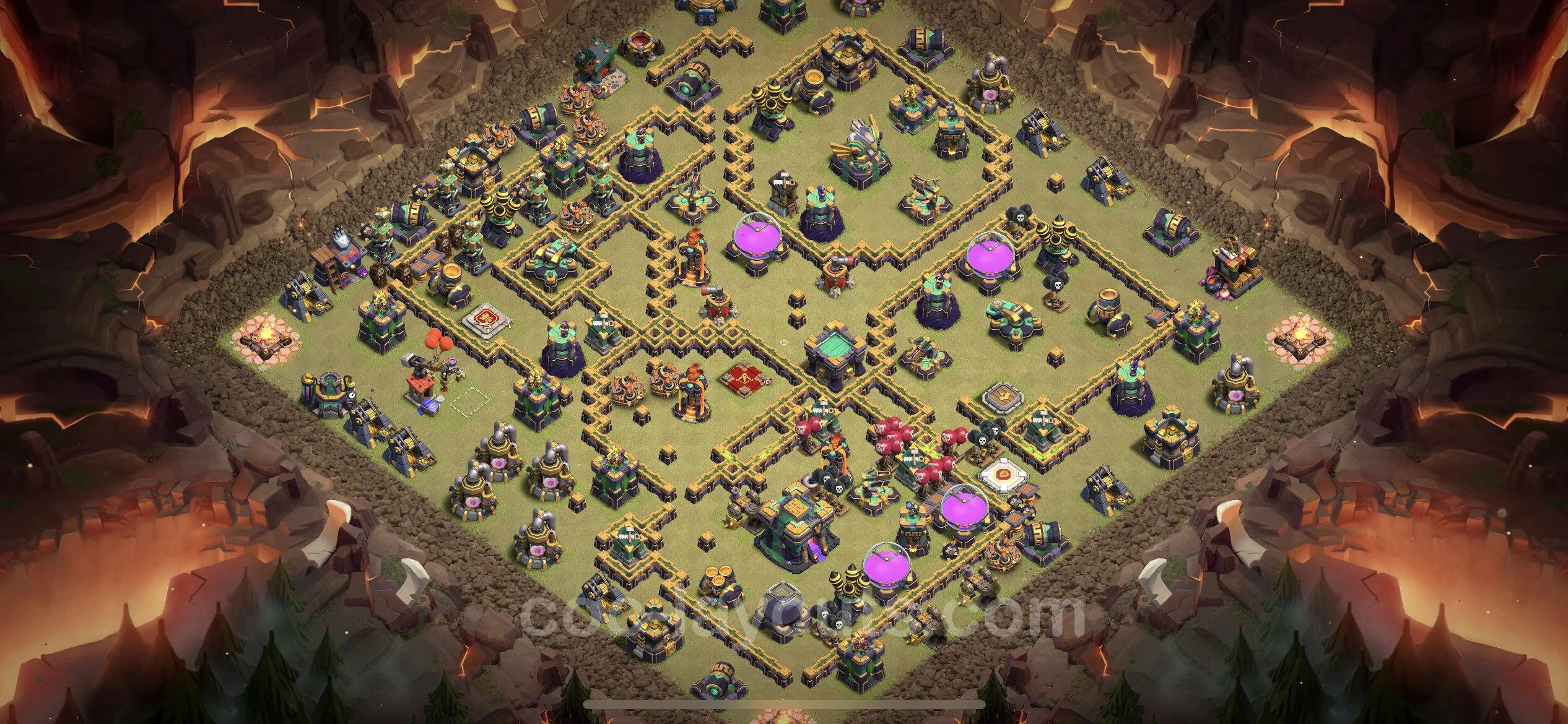 Top War Base TH14 with Link - CWL Defence Plan - Clash of Clans - (#155) — Krieg BH14