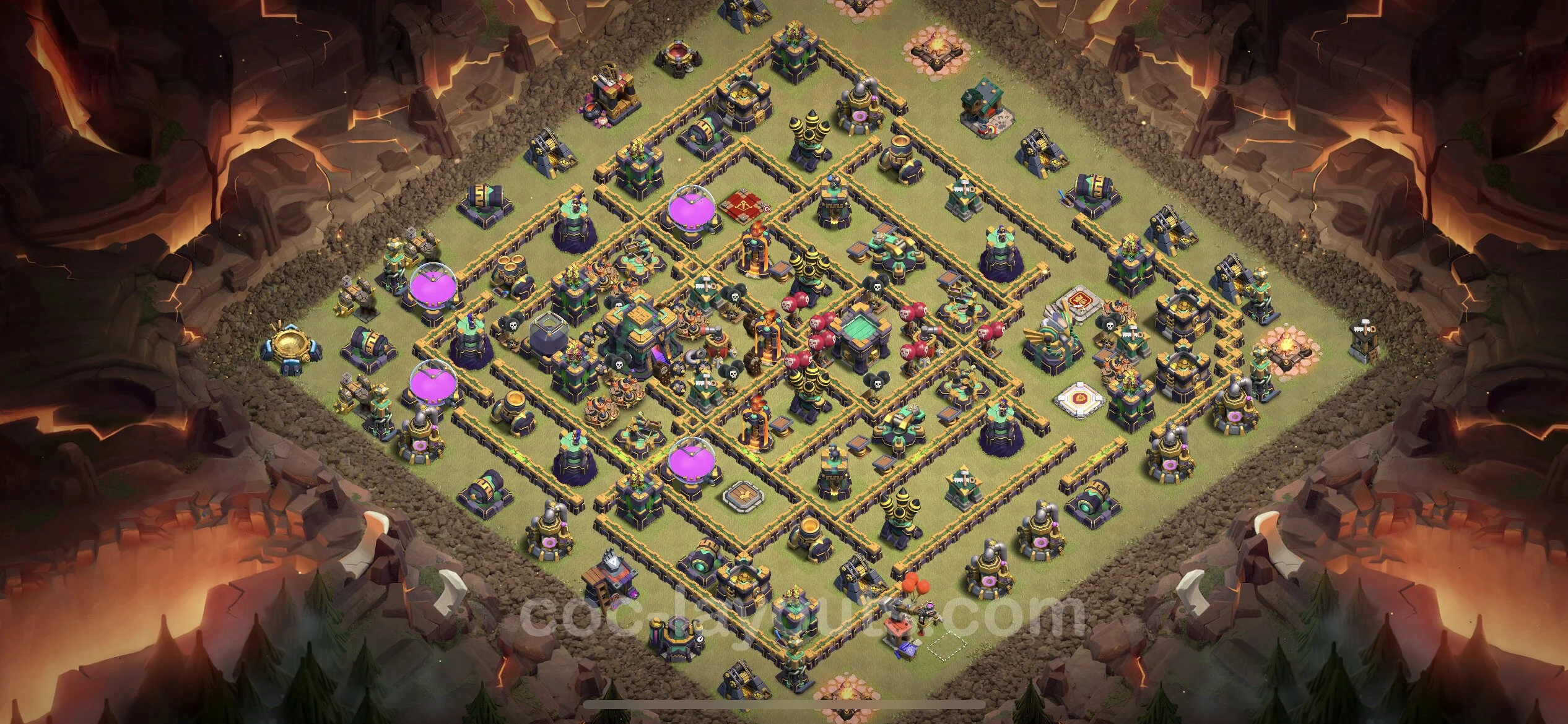 Top War Base TH14 with Link, Anti Air / Electro Dragon - Anti 3 Stars CWL Plan - Clash of Clans - (#162) — वॉर BH14