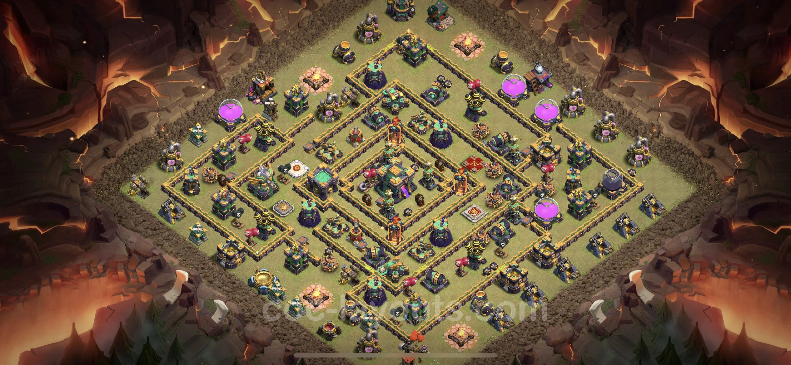 Top War Base TH14 with Link - Anti 2 Stars CWL Plan - Clash of Clans - (#163) — War BH14