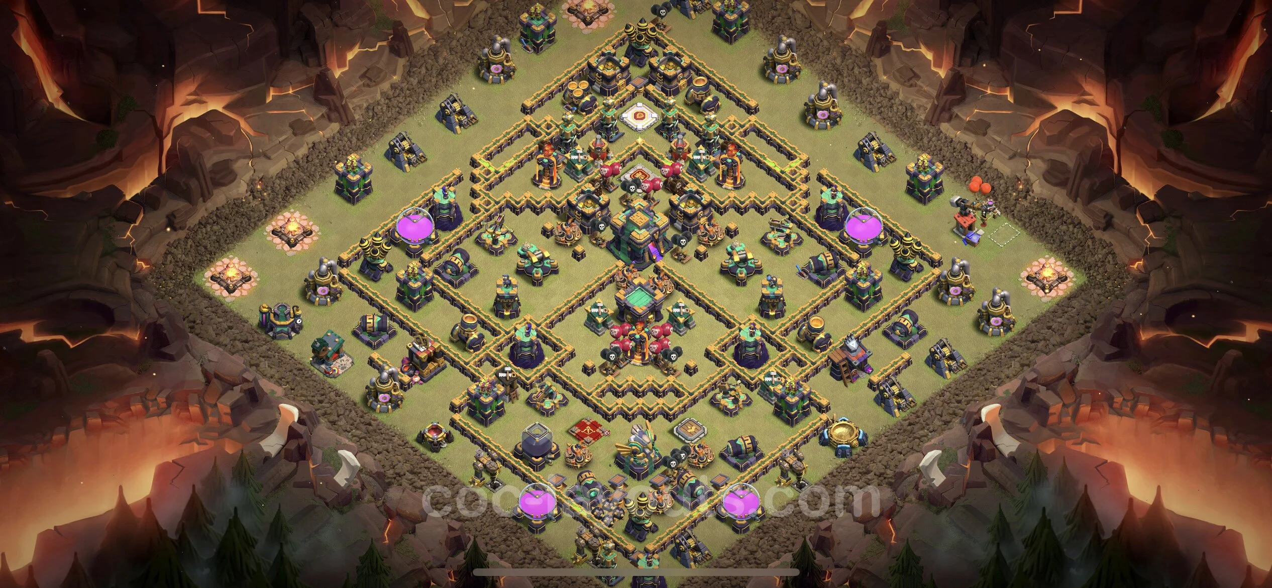 Top War Base TH14 with Link, Anti Everything - Anti 3 Stars CWL Plan - Clash of Clans - (#164) — वॉर BH14
