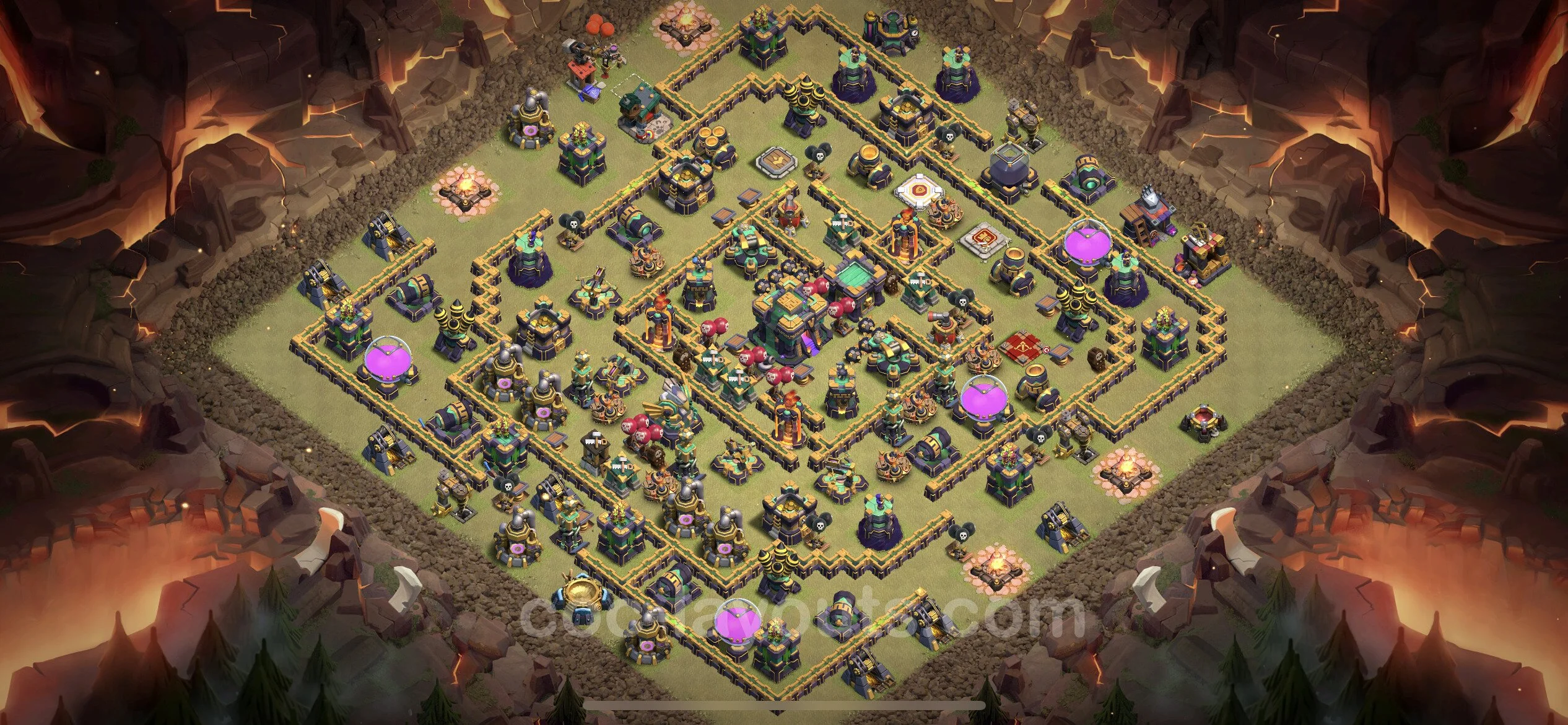 Top War Base TH14 with Link, Anti Everything - CWL Defence Plan - Clash of Clans - (#166) — War BH14