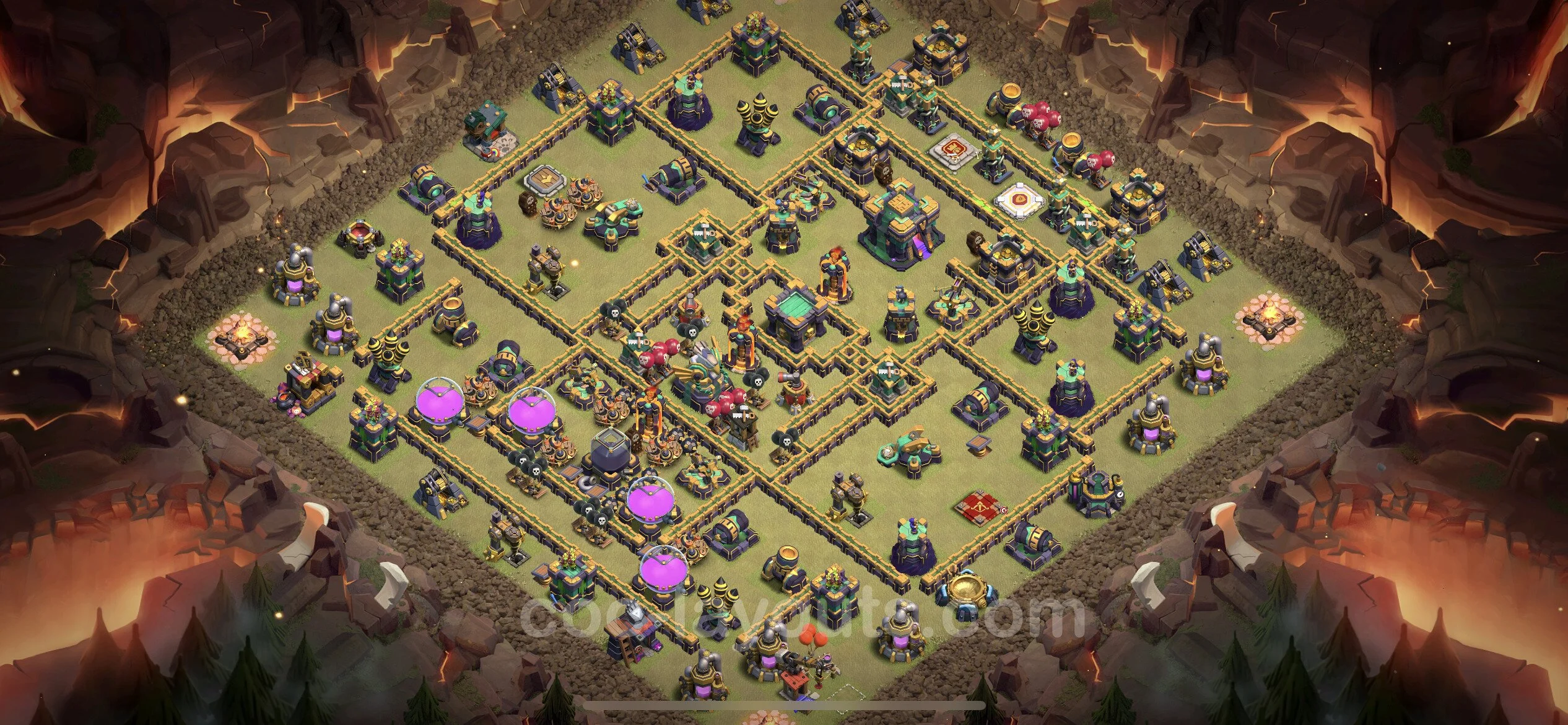 Top War Base TH14 with Link - CWL Defence Plan - Clash of Clans - (#170) — Война BH14