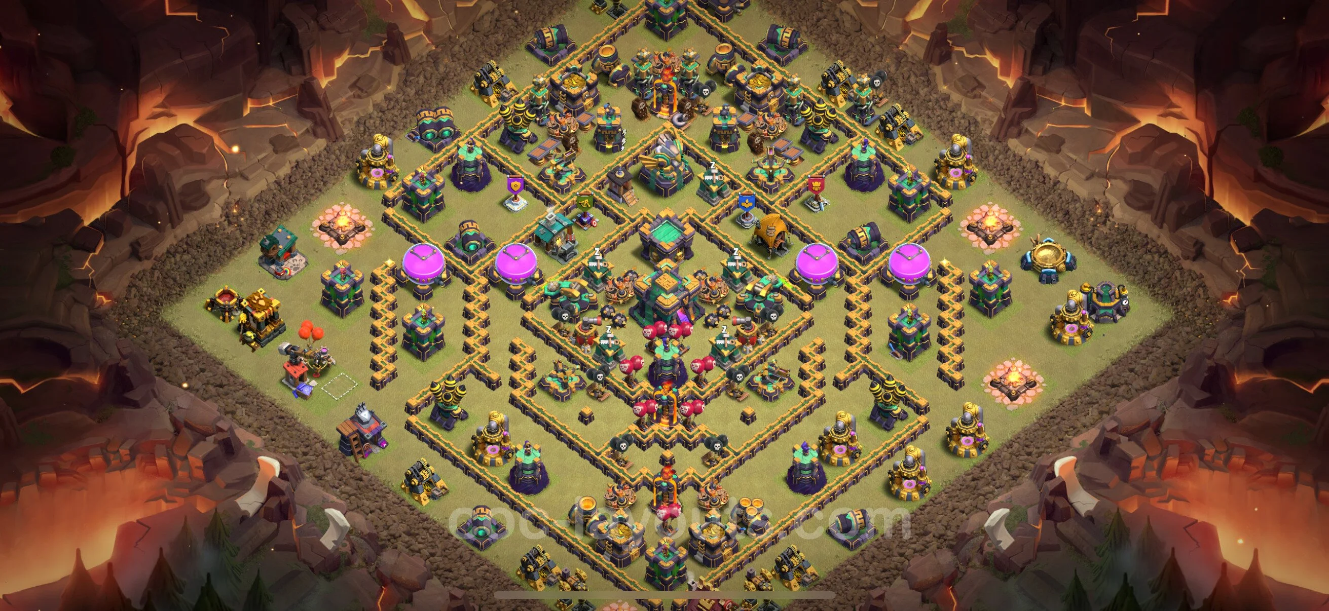 Top War Base TH14 with Link - Anti 2 Stars CWL Plan - Clash of Clans - (#174) — Savaş BH14