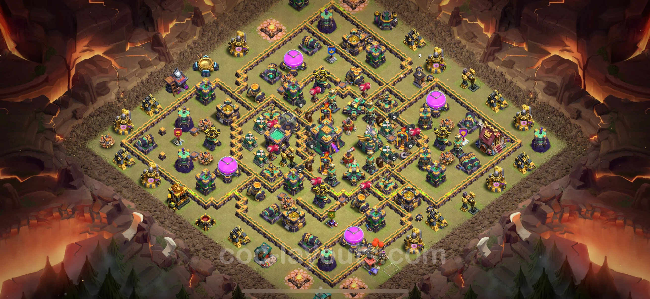 Top War Base TH14 with Link, Anti Everything - CWL Defence Plan - Clash of Clans - (#175) — Guerra BH14