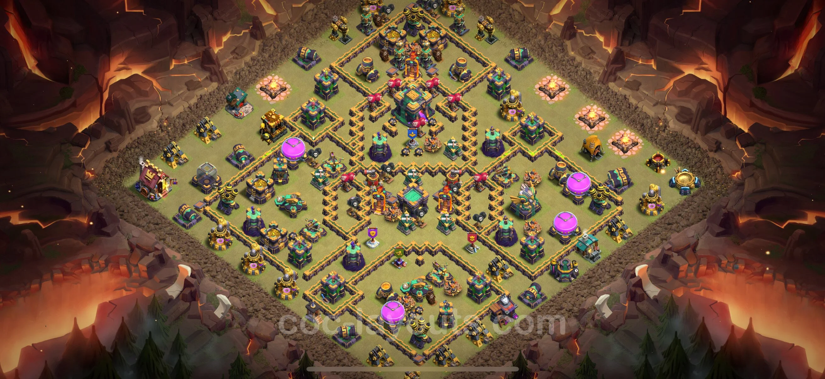 Top War Base TH14 with Link - Anti 3 Stars CWL Plan - Clash of Clans - (#176) — Война BH14