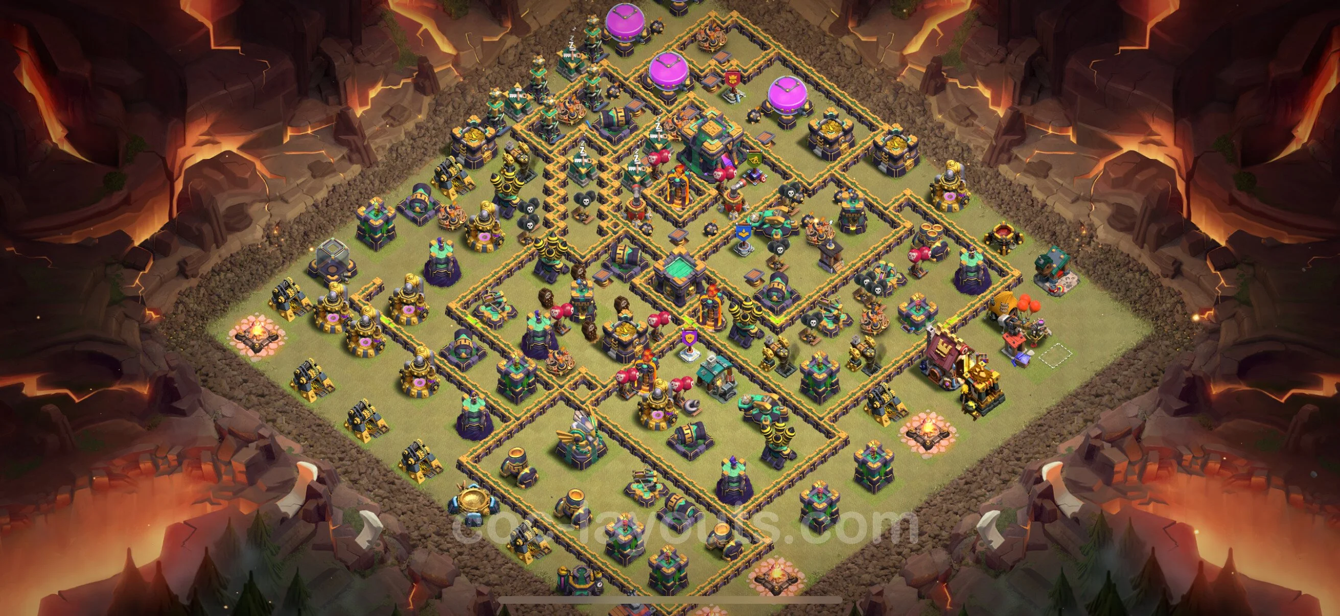 Top War Base TH14 with Link - Anti 3 Stars CWL Plan - Clash of Clans - (#177) — War BH14