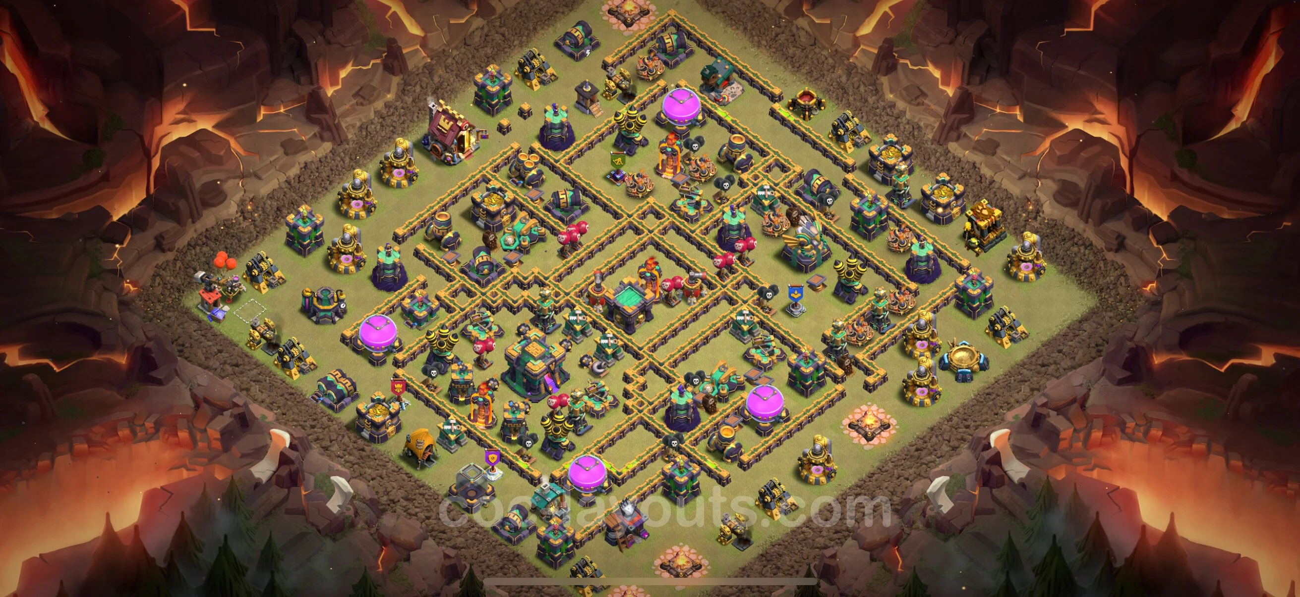 Top War Base TH14 with Link - Anti 3 Stars CWL Plan - Clash of Clans - (#181) — Wojna BH14