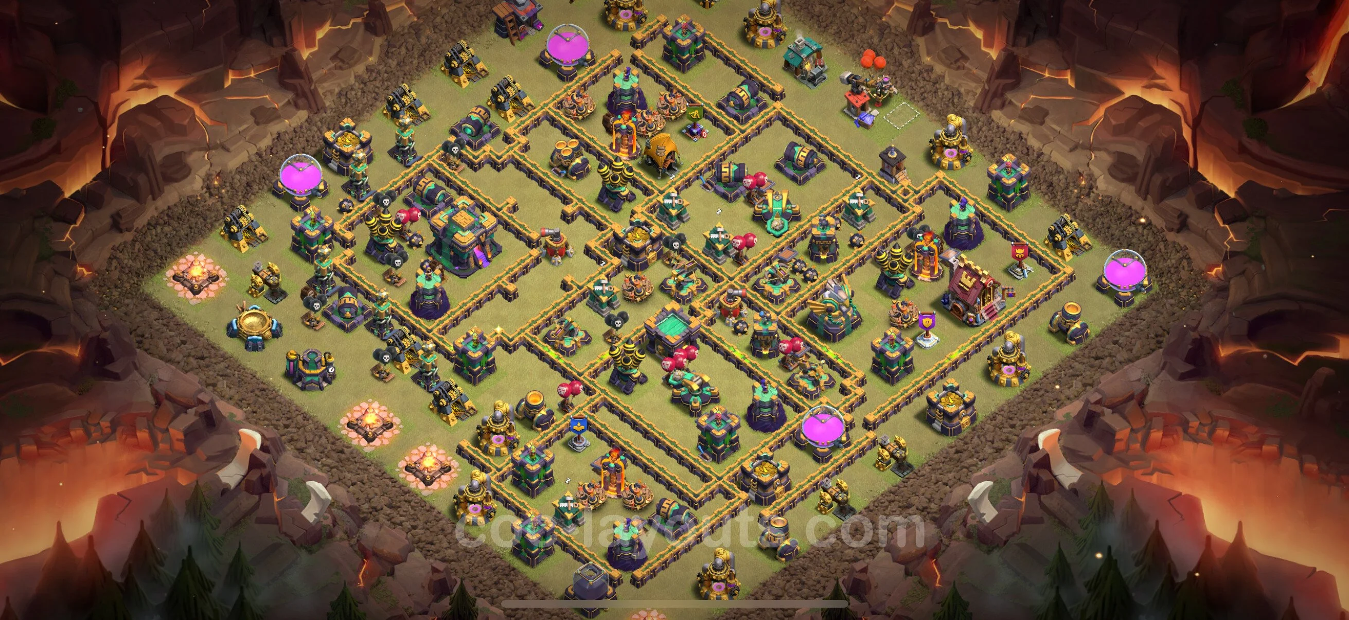 Top War Base TH14 with Link, Anti Air / Electro Dragon - Anti 2 Stars CWL Plan - Clash of Clans - (#186) — वॉर BH14