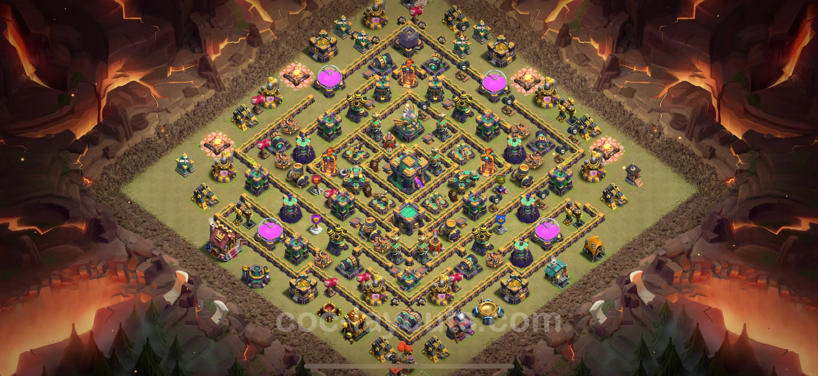 Top War Base TH14 with Link, Legend League - Anti 2 Stars CWL Plan - Clash of Clans - (#191) — War BH14
