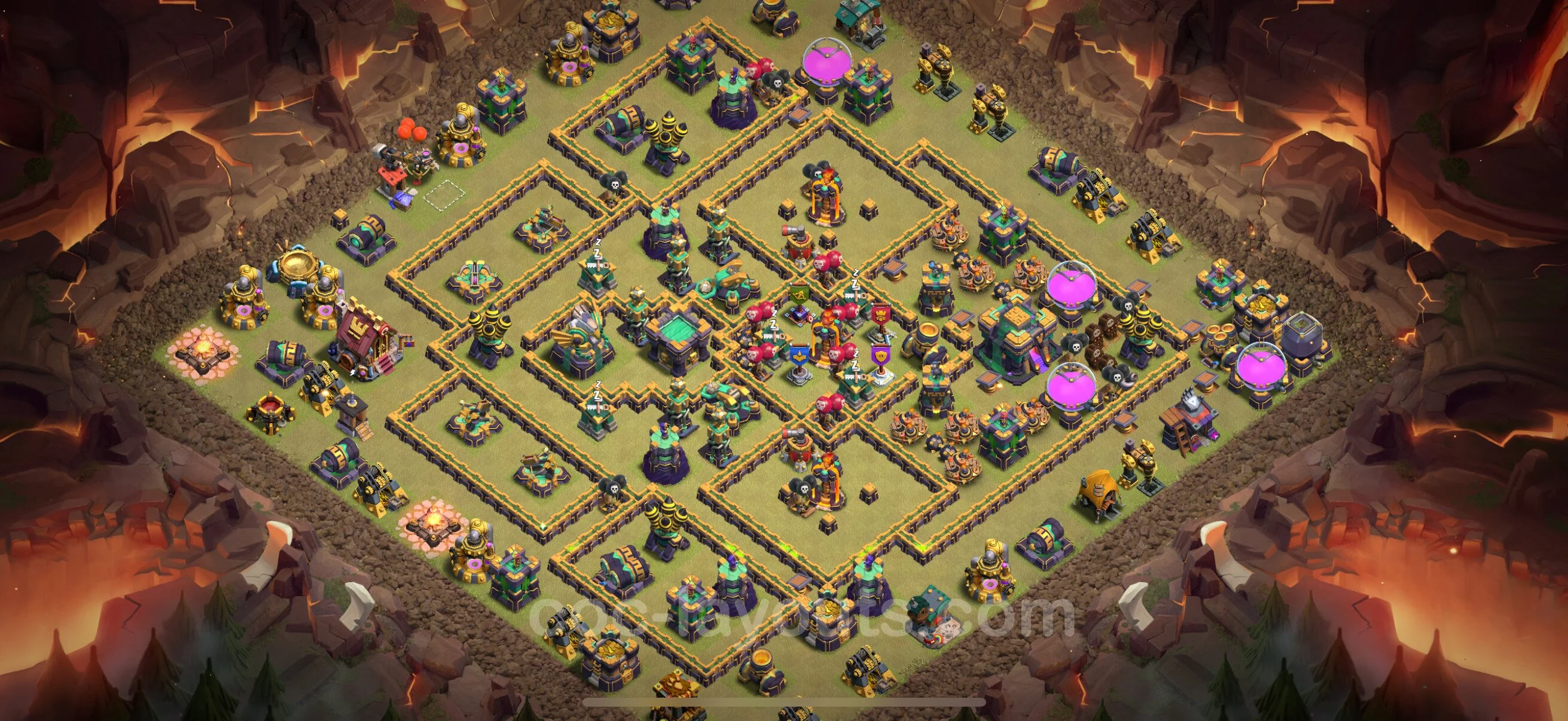 Top War Base TH14 with Link, Anti Everything - CWL Defence Plan - Clash of Clans - (#193) — Wojna BH14