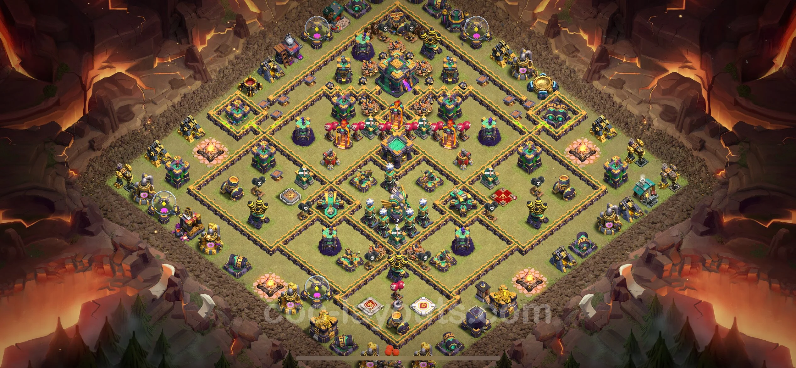 Top War Base TH14 with Link - Anti 3 Stars CWL Plan - Clash of Clans - (#194) — Война BH14