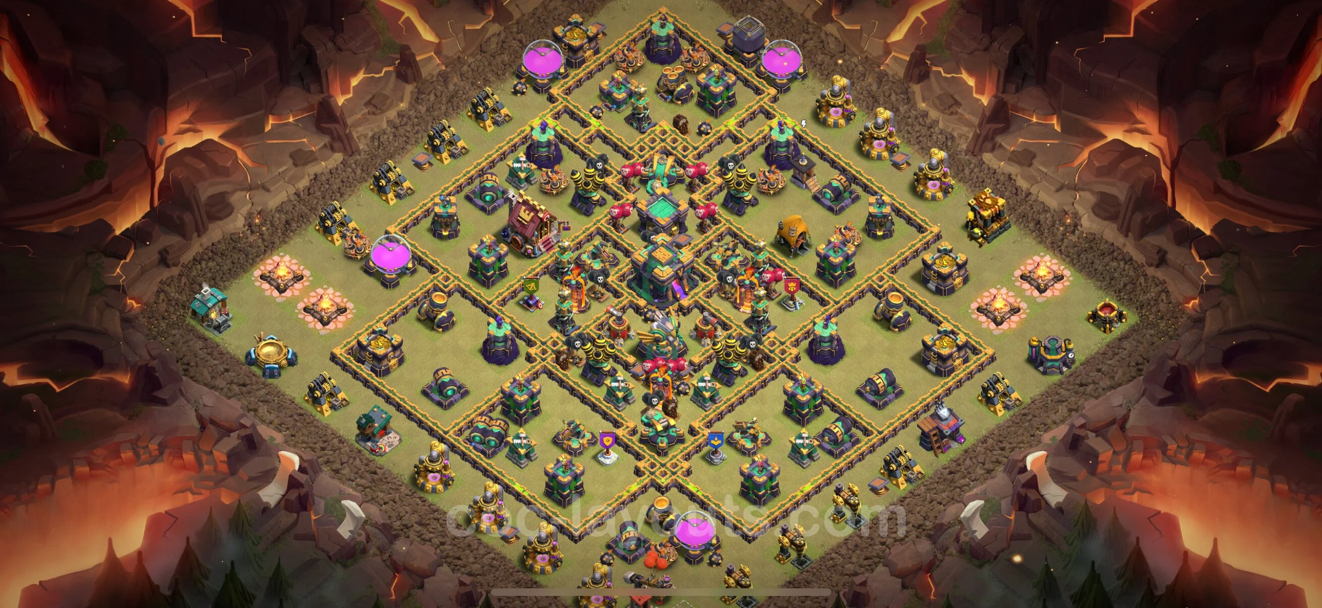 Top War Base TH14 with Link, Anti Air / Electro Dragon - Anti 2 Stars CWL Plan - Clash of Clans - (#195) — वॉर BH14