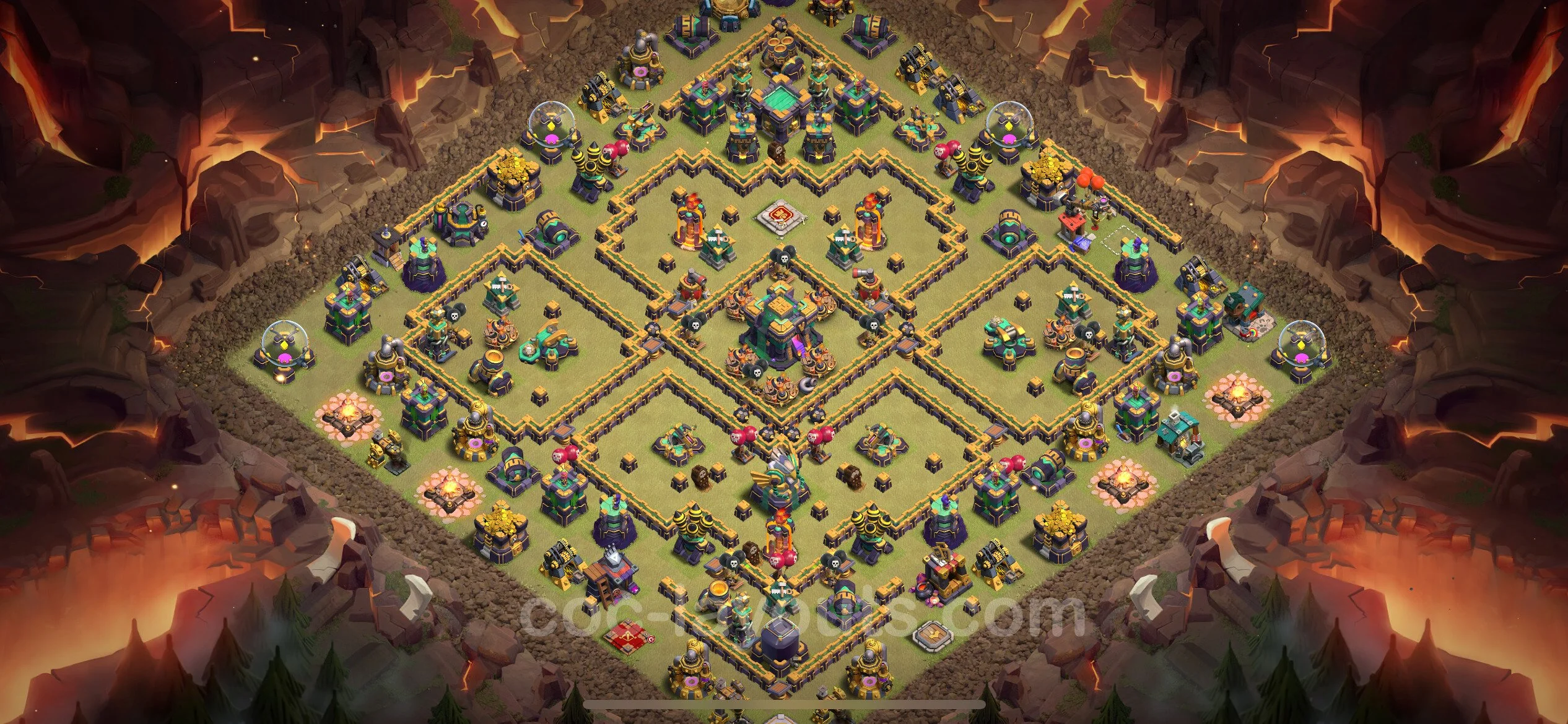 Top War Base TH14 with Link - CWL Defence Plan - Clash of Clans - (#197) — Oorlog BH14