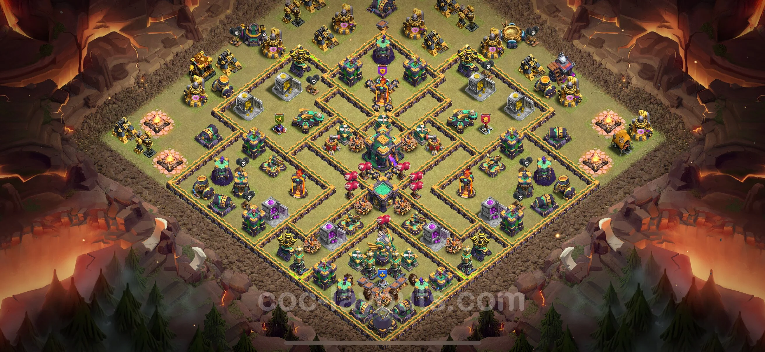 Top War Base TH14 with Link, Anti Everything - Max Levels CWL Plan - Clash of Clans - (#204) — Oorlog BH14
