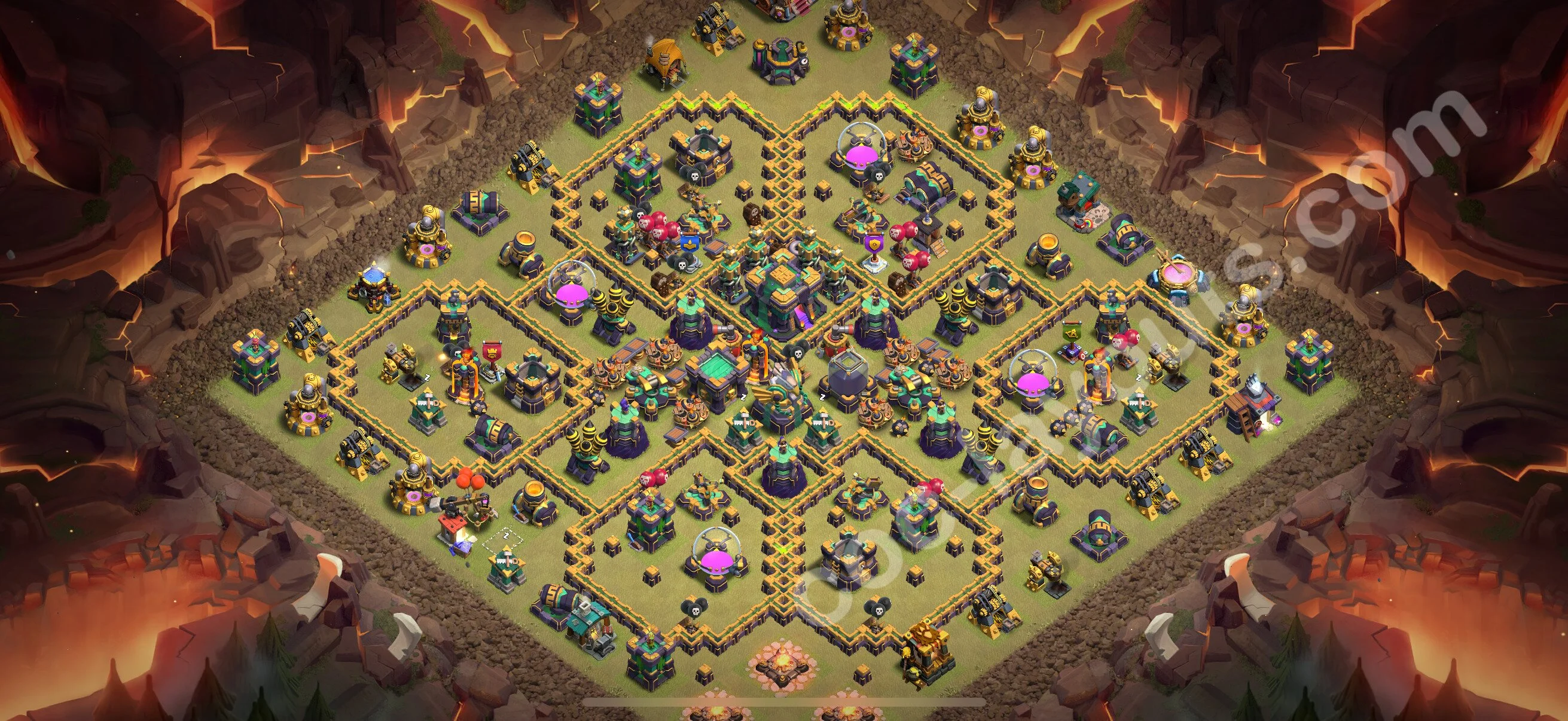 Top War Base TH14 with Link, Anti Air / Electro Dragon - Anti 2 Stars CWL Plan 2026 - Clash of Clans - (#207) — वॉर BH14