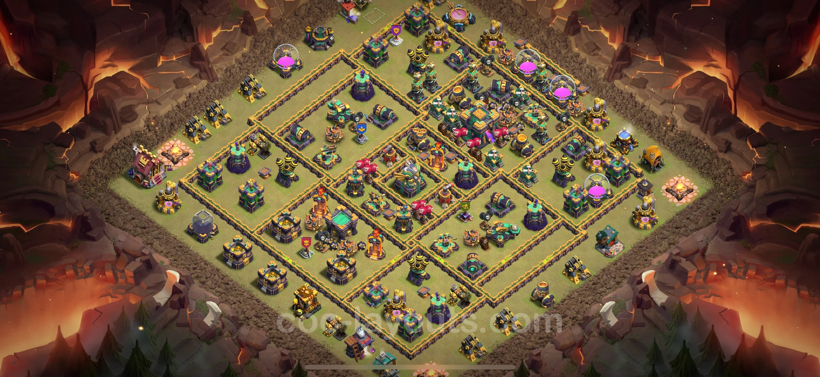 Top War Base TH14 with Link, Anti Everything - Max Levels CWL Plan - Clash of Clans - (#209) — War BH14