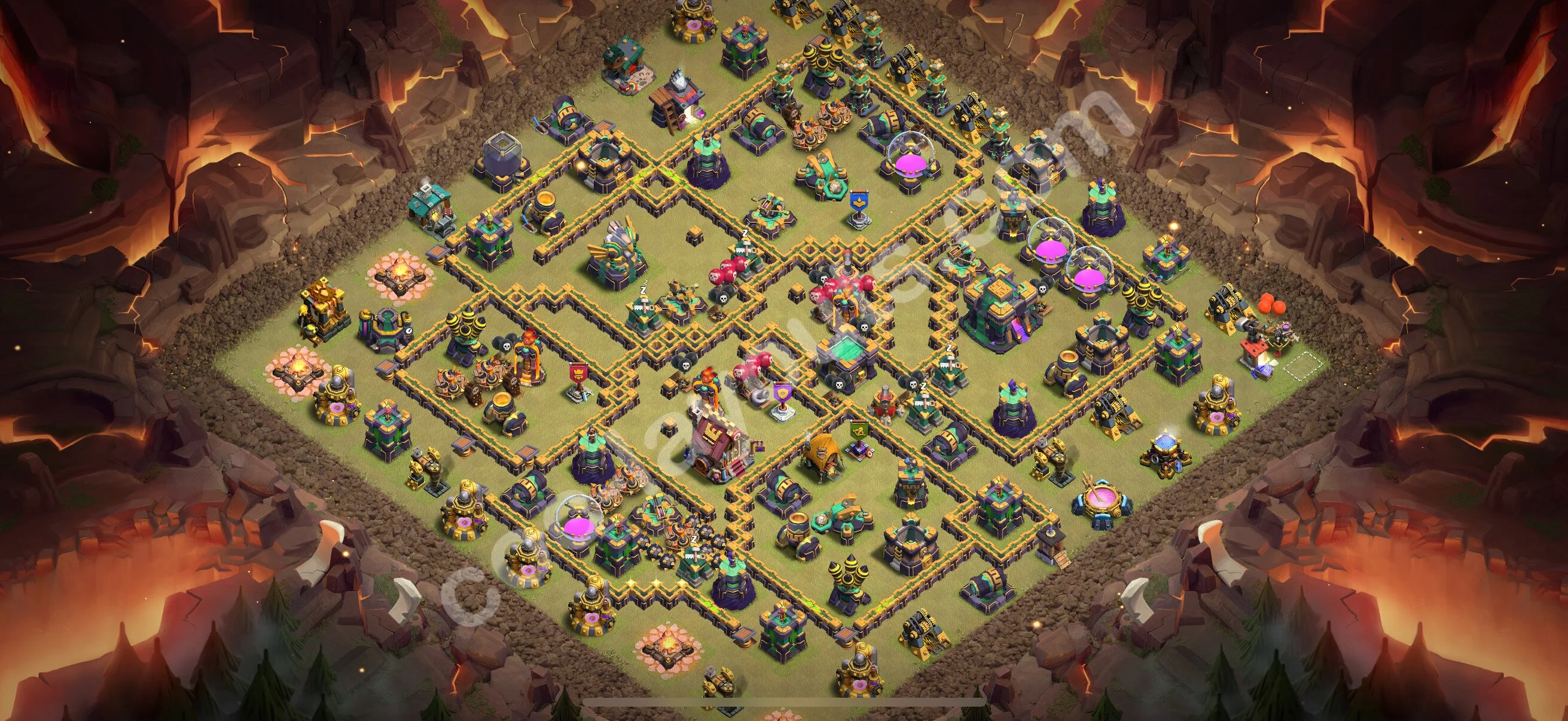 Top War Base TH14 with Link, Anti Everything - Max Levels CWL Plan 2026 - Clash of Clans - (#213) — ウォー BH14