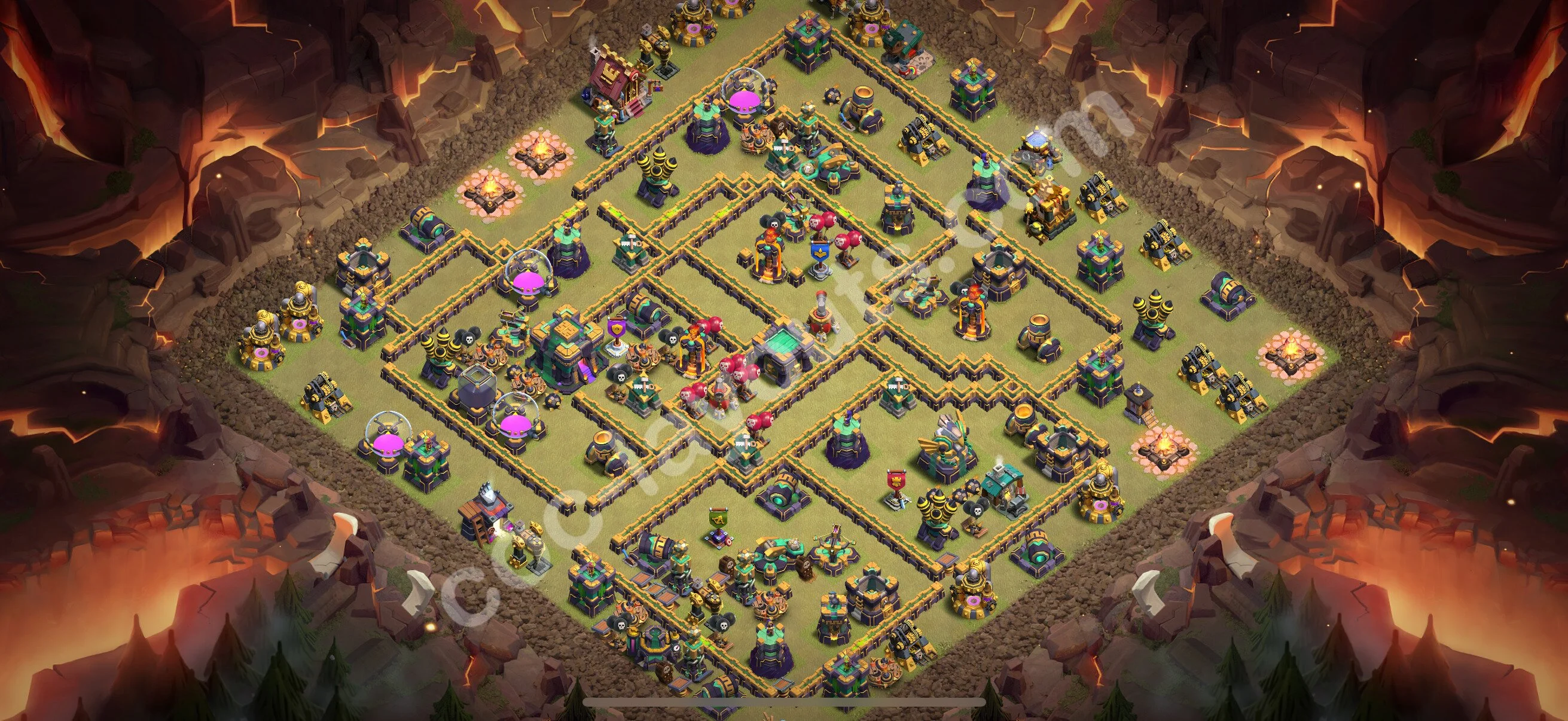 Top War Base TH14 with Link - Anti 3 Stars CWL Plan 2026 - Clash of Clans - (#227) — Guerre BH14