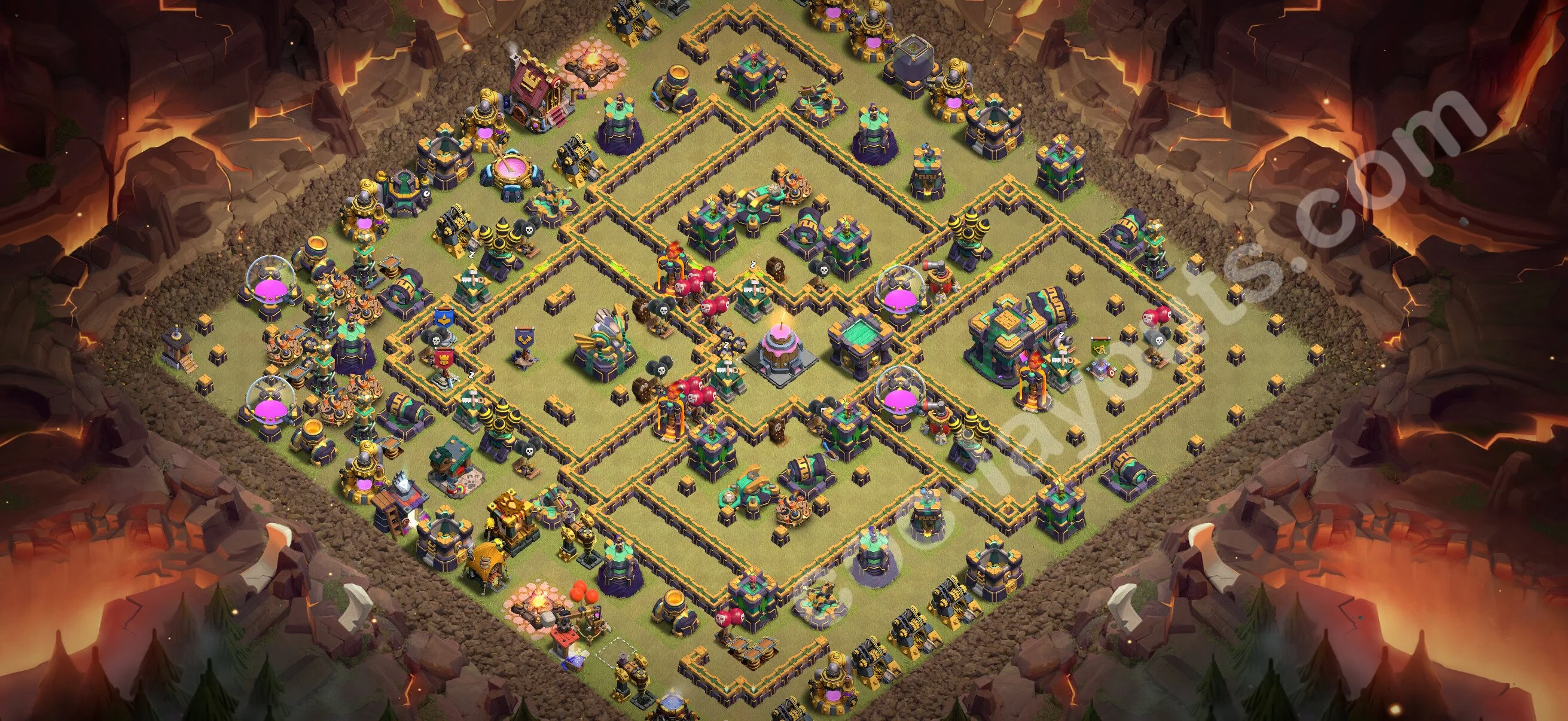 Top War Base TH14 with Link, Anti Air / Electro Dragon - Anti 3 Stars CWL Plan 2026 - Clash of Clans - (#242) — Krieg BH14