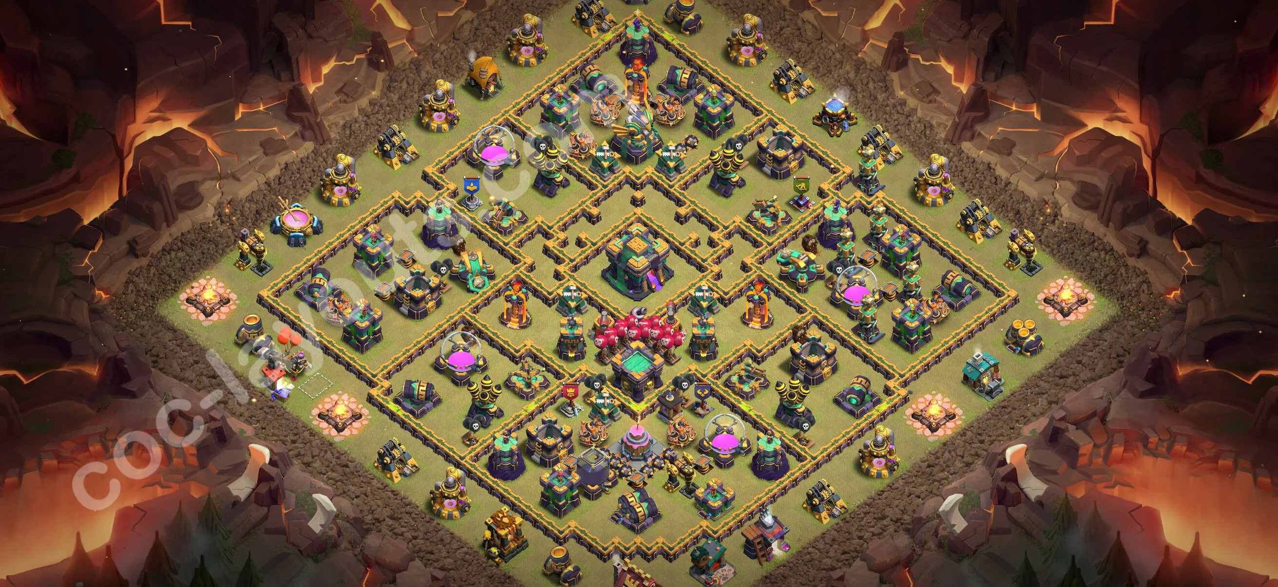 Top War Base TH14 with Link, Hybrid - Anti 2 Stars CWL Plan 2026 - Clash of Clans - (#246) — Guerre BH14