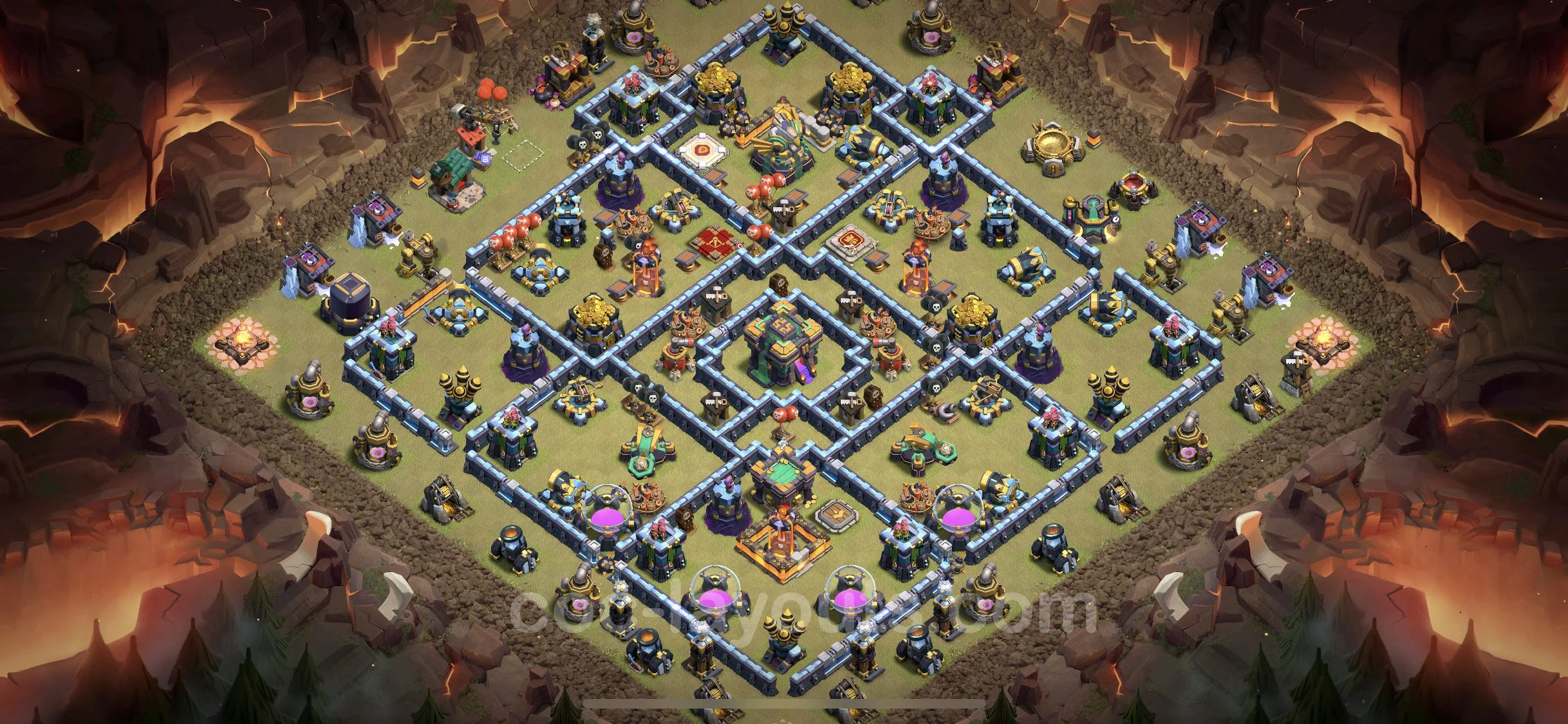 Top War Base TH14 with Link, Anti Everything - Anti 3 Stars CWL Plan - Clash of Clans - (#50)