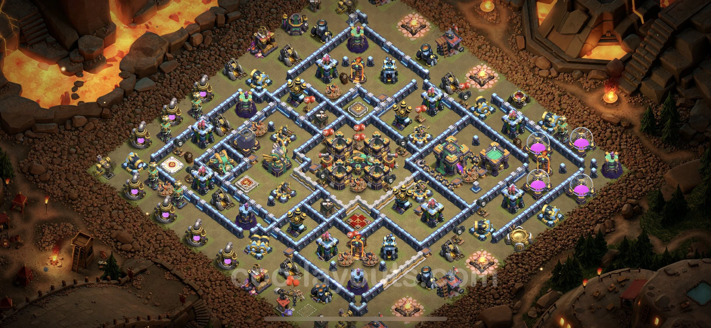 Top War Base TH14 with Link, Anti Everything - CWL Defence Plan - Clash of Clans - (#57) — War BH14