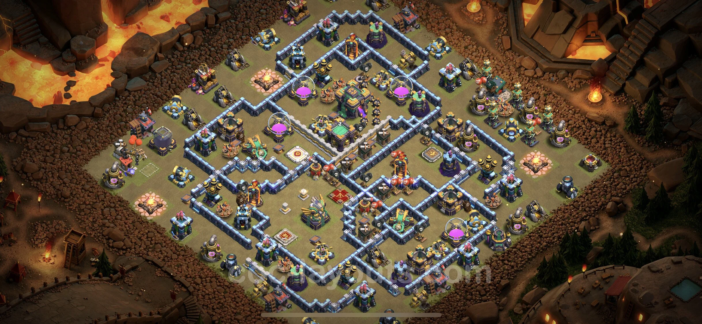 Top War Base TH14 with Link - CWL Defence Plan - Clash of Clans - (#62) — War BH14